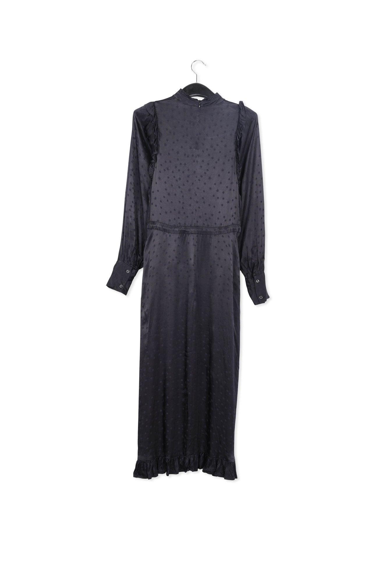 Robe midi noire en jacquard RE—SSENTIEL | Essentiel second hand