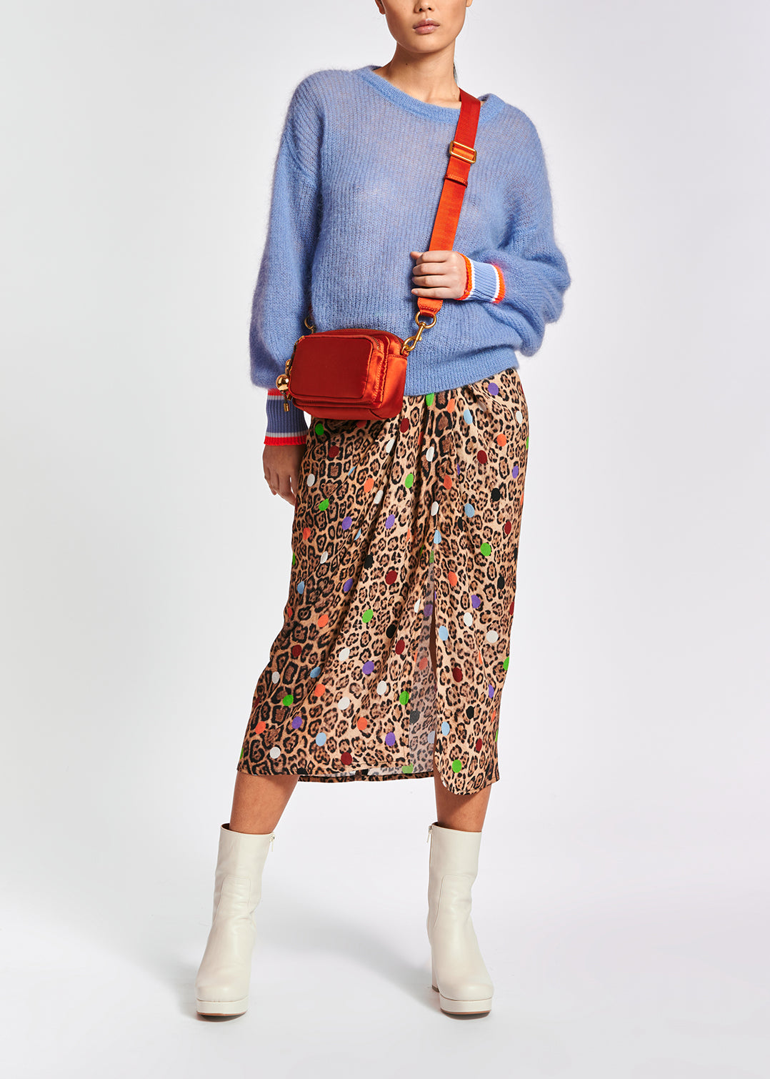 Blue mohair and wool blend sweater RE—SSENTIEL | Essentiel second hand