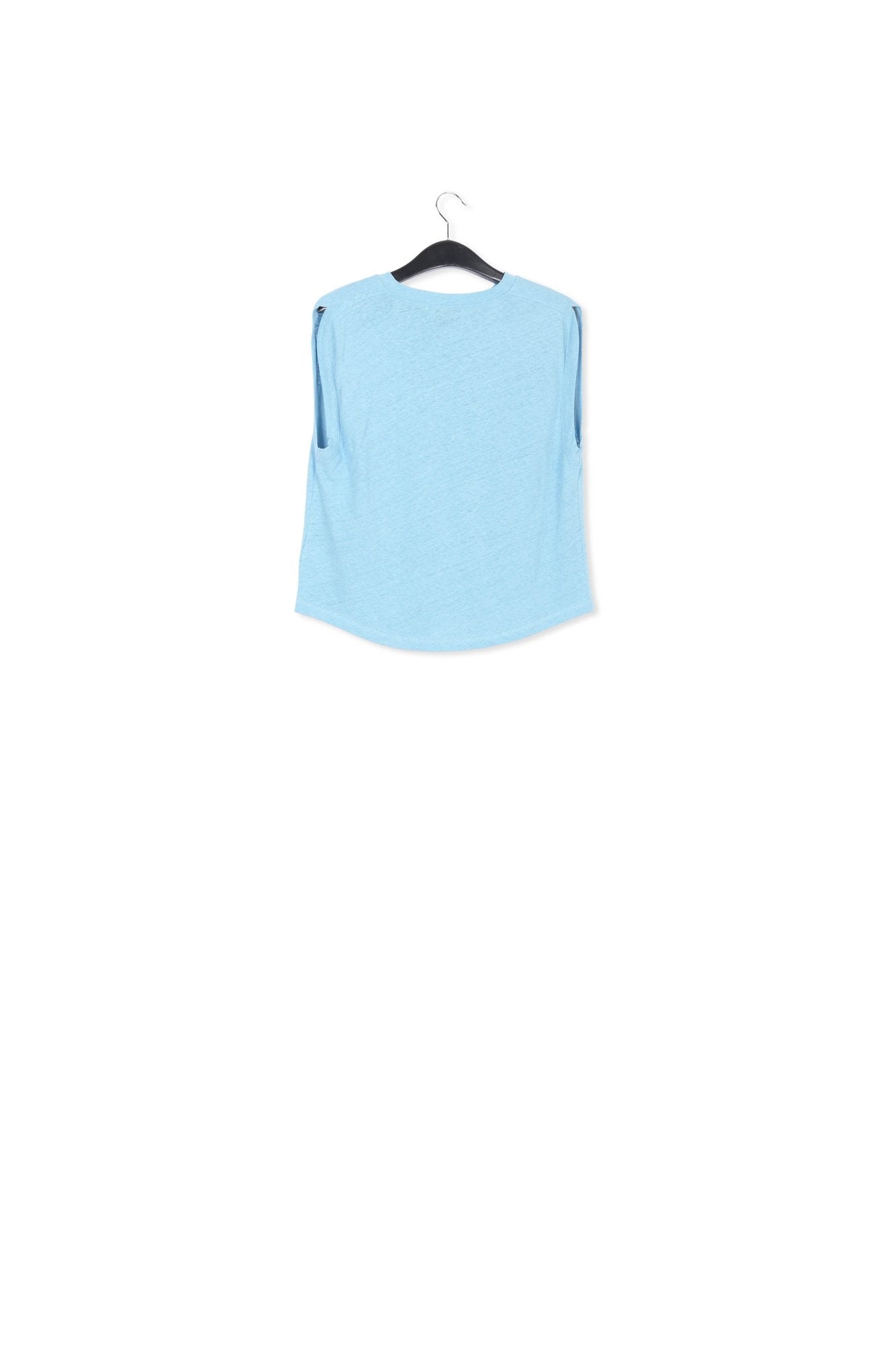 Blue cotton-linen T-shirt RE—SSENTIEL | Essentiel second hand