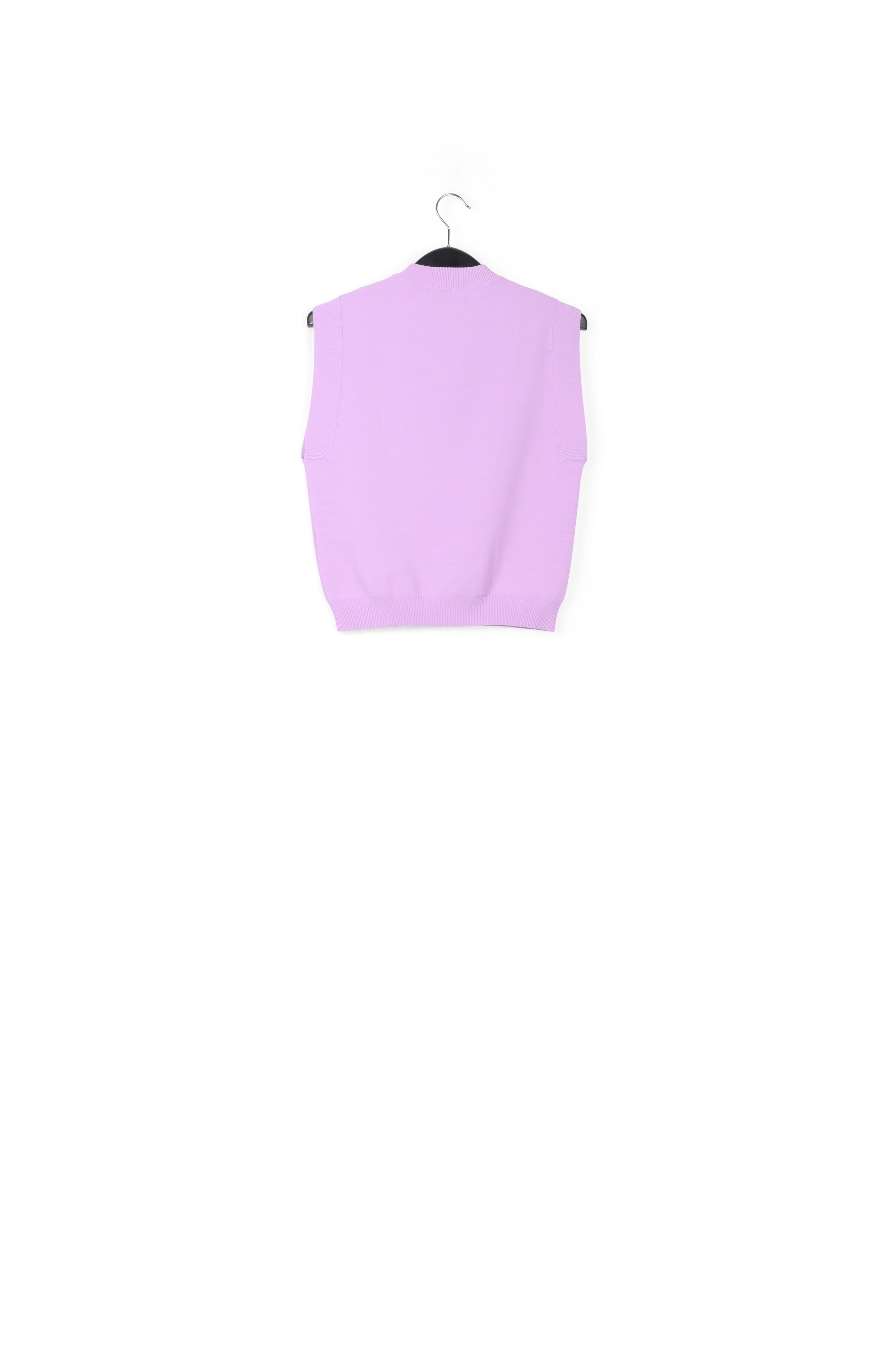 Lilac sleeveless knitted top RE—SSENTIEL | Essentiel second hand