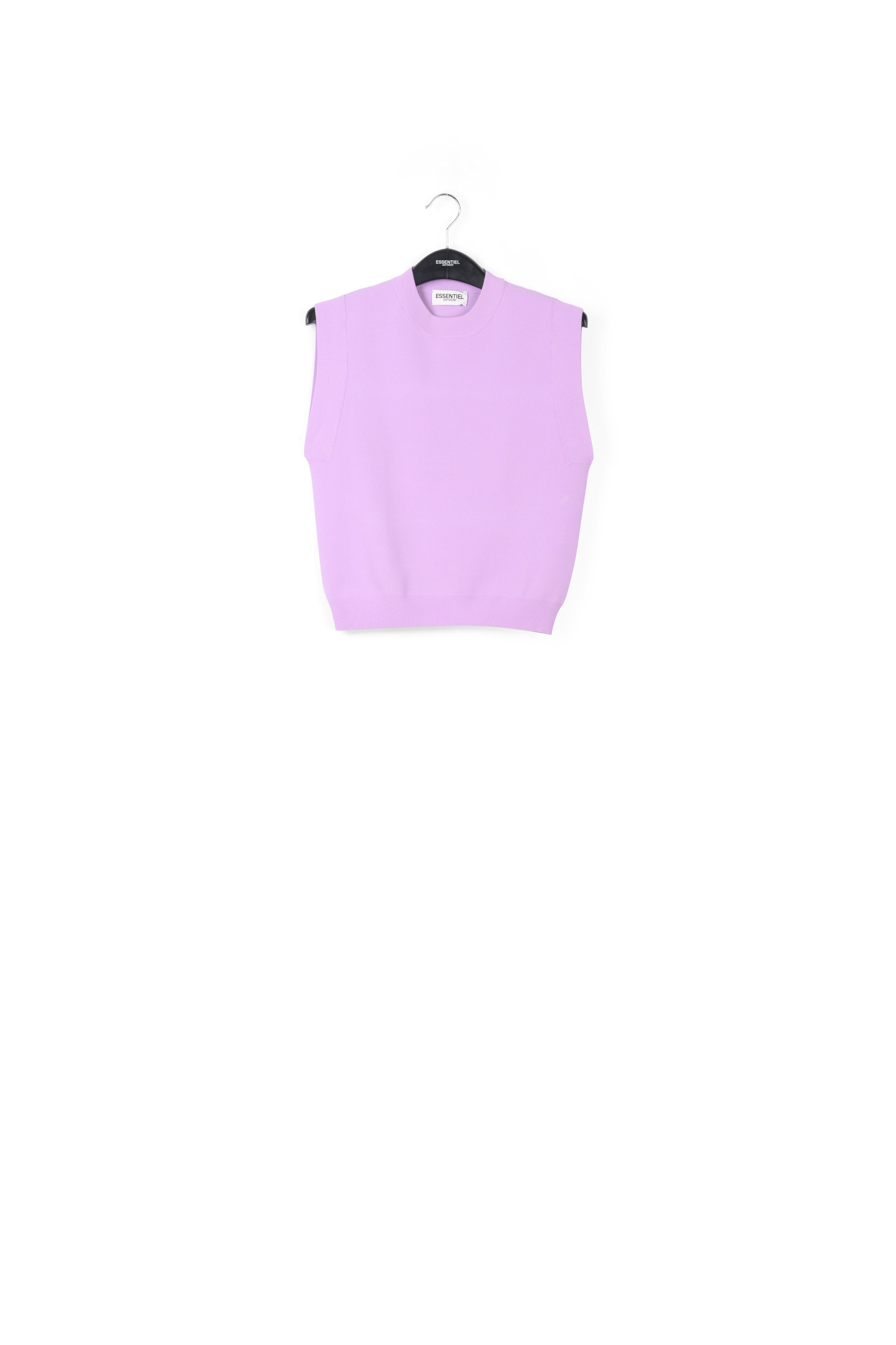 Lilac sleeveless knitted top RE—SSENTIEL | Essentiel second hand