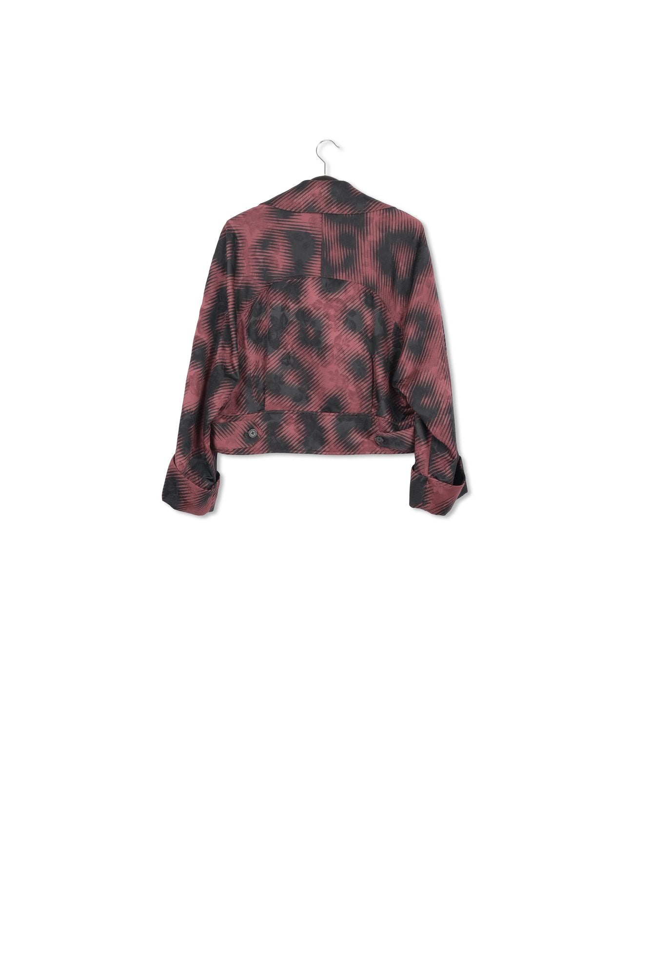 Brown jacquard jacket with leopard print RE—SSENTIEL | Essentiel second hand
