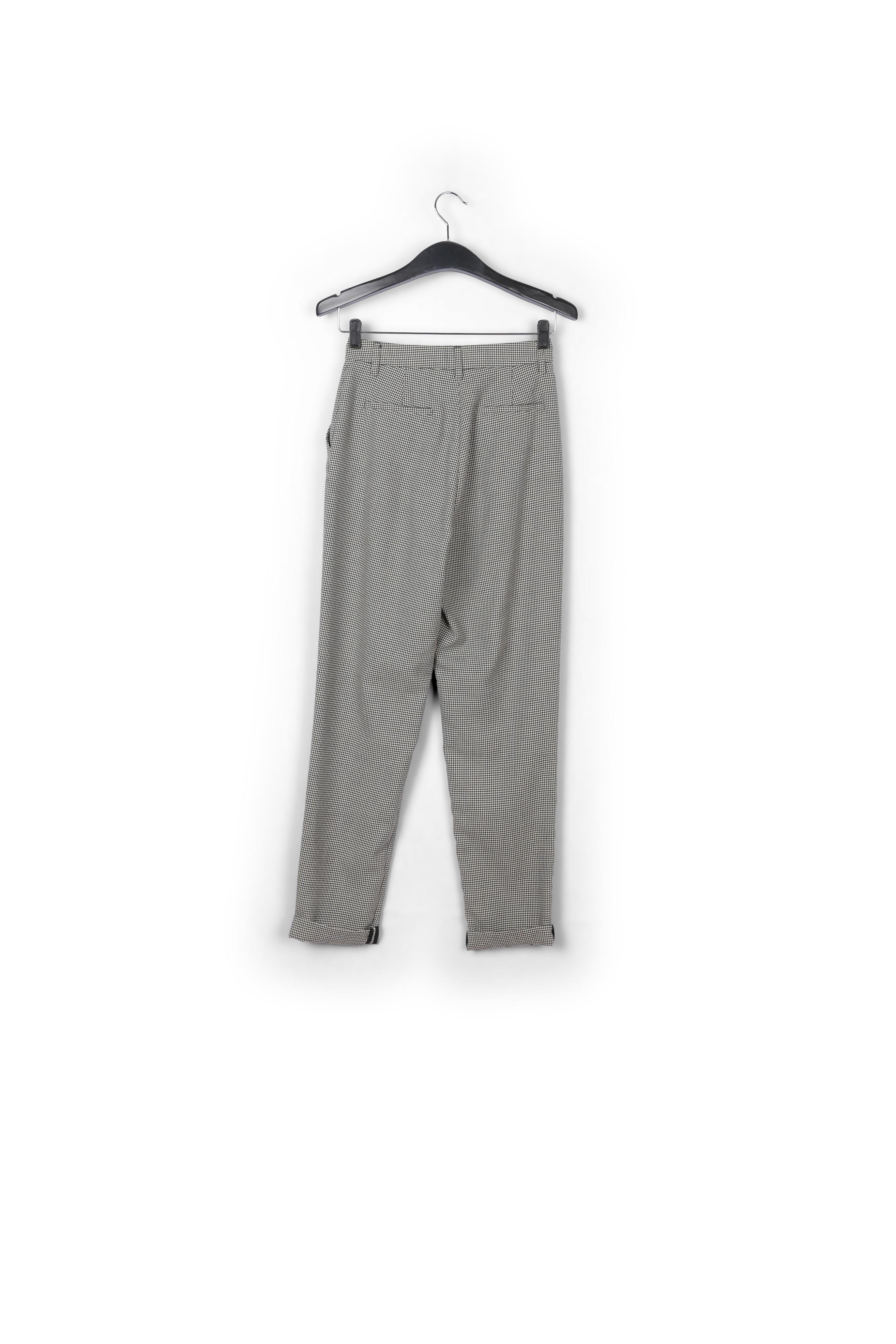 Wijde broek met pied-de-poule en hoge taille RE—SSENTIEL | Essentiel second hand