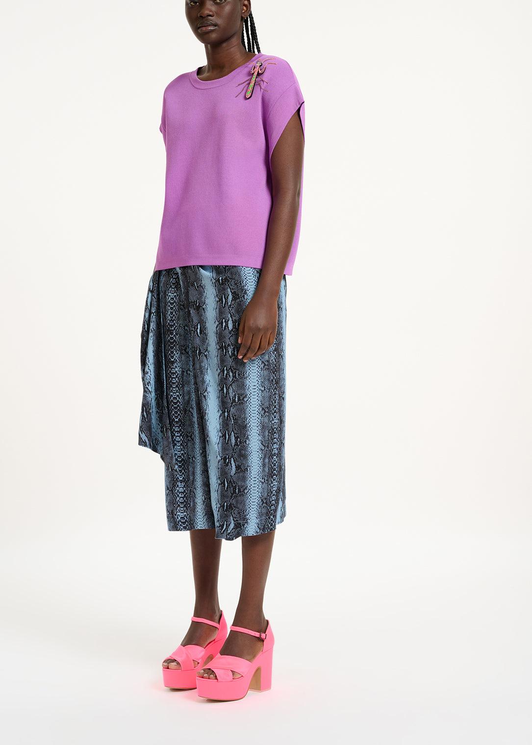 Pull sans manches en tricot violet RE—SSENTIEL | Essentiel second hand