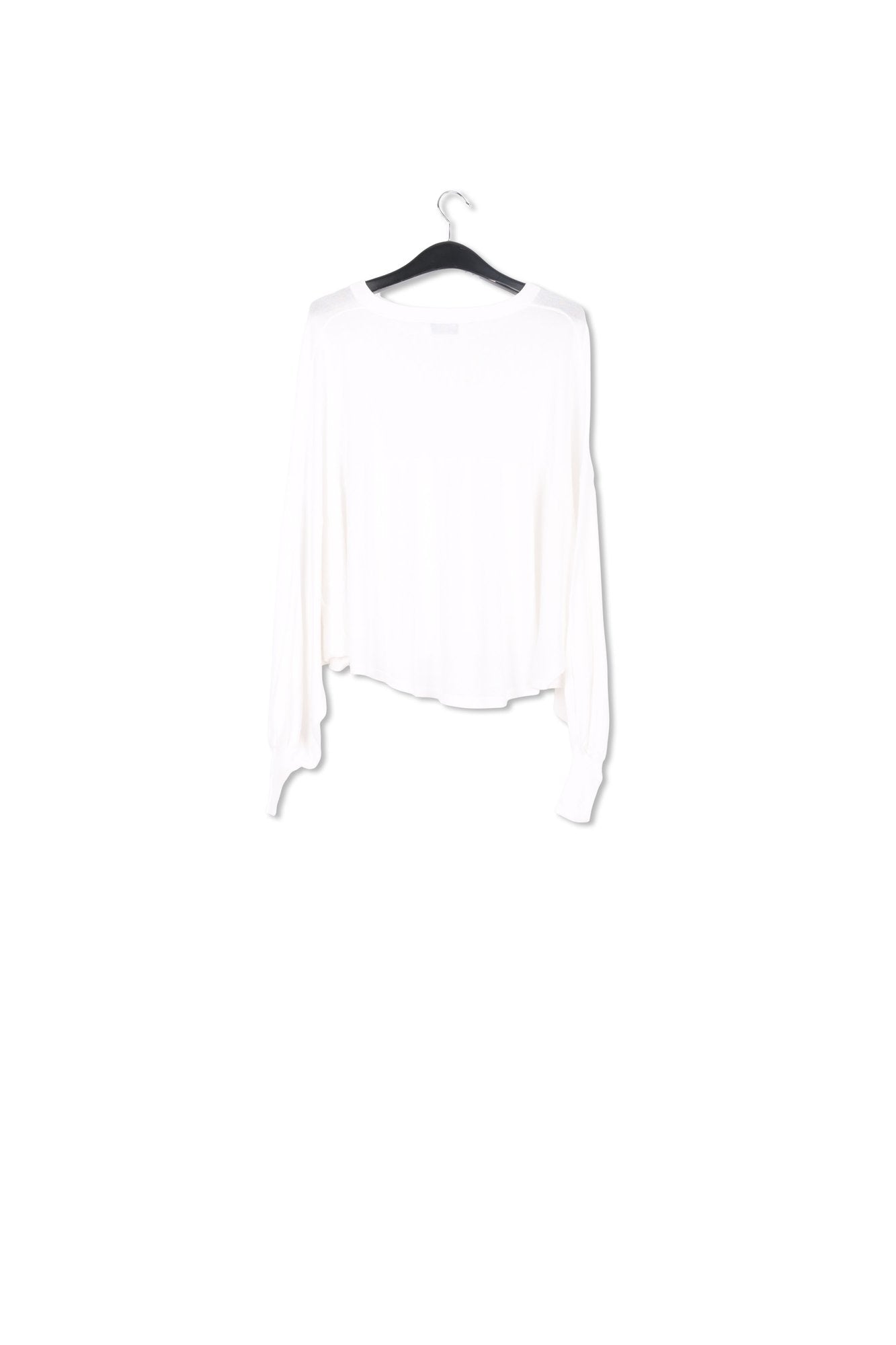 Off-white cotton-blend sweater with cape effect RE—SSENTIEL | Essentiel second hand