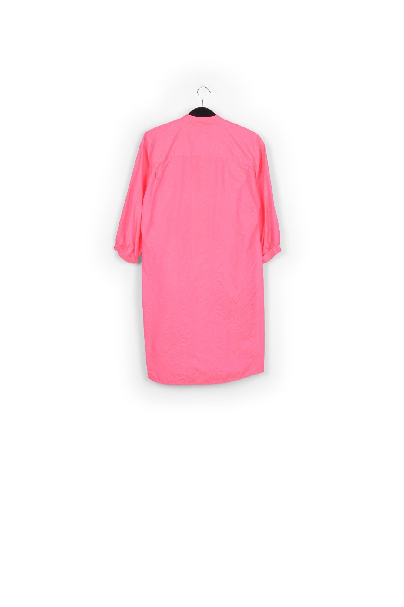 Neon pink jacquard shirt dress RE—SSENTIEL | Essentiel second hand