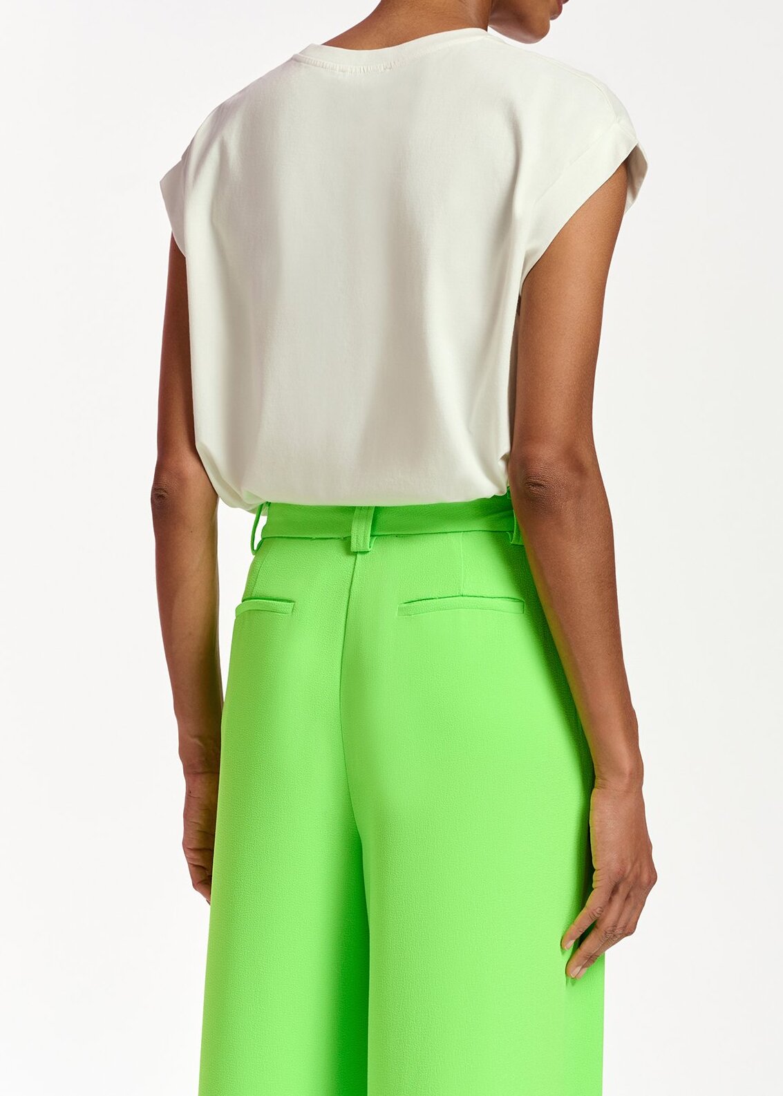 Neon green wide-leg pants RE—SSENTIEL | Essentiel second hand