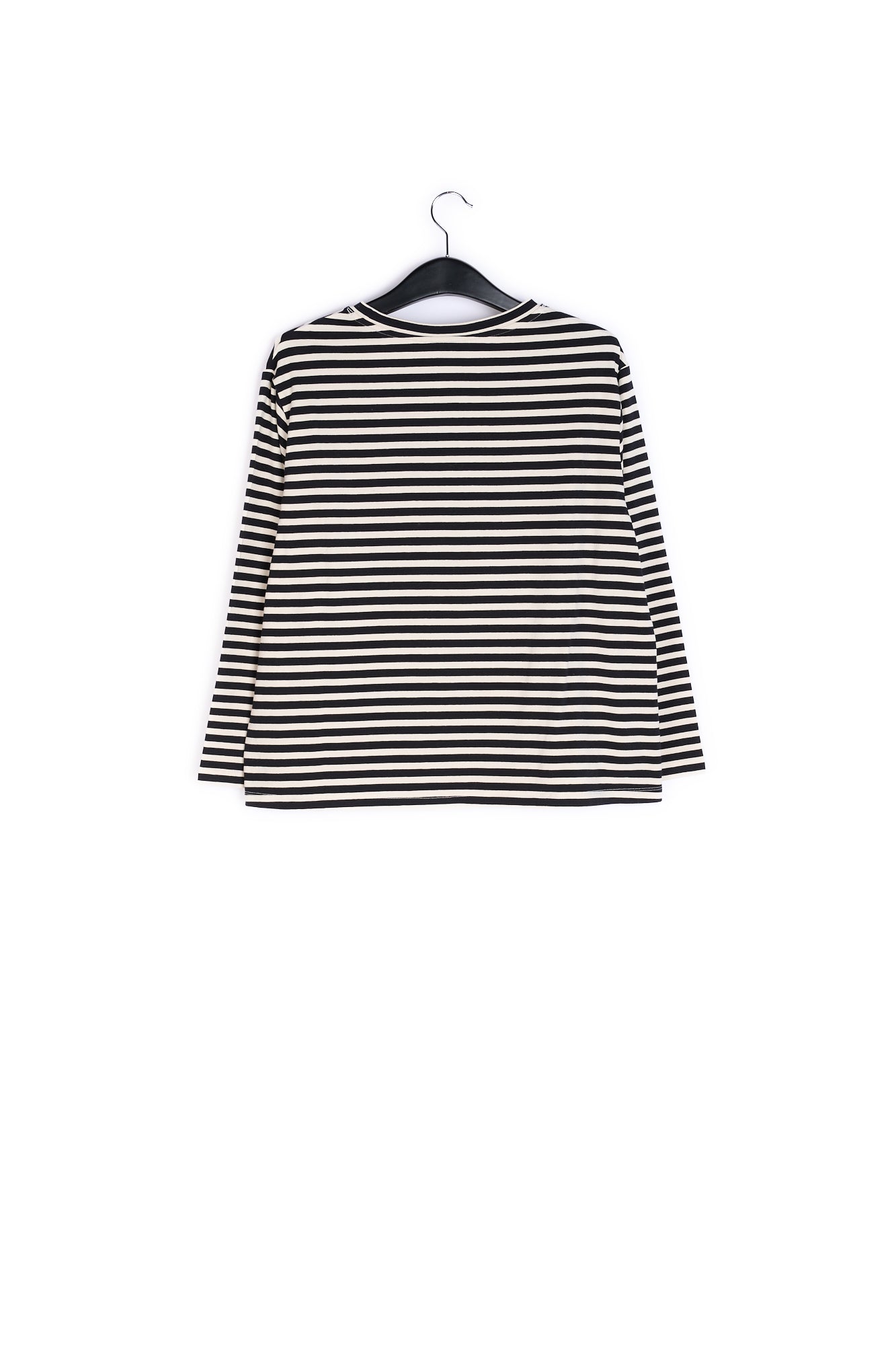Black and white striped t-shirt with essentiel logo RE—SSENTIEL | Essentiel second hand