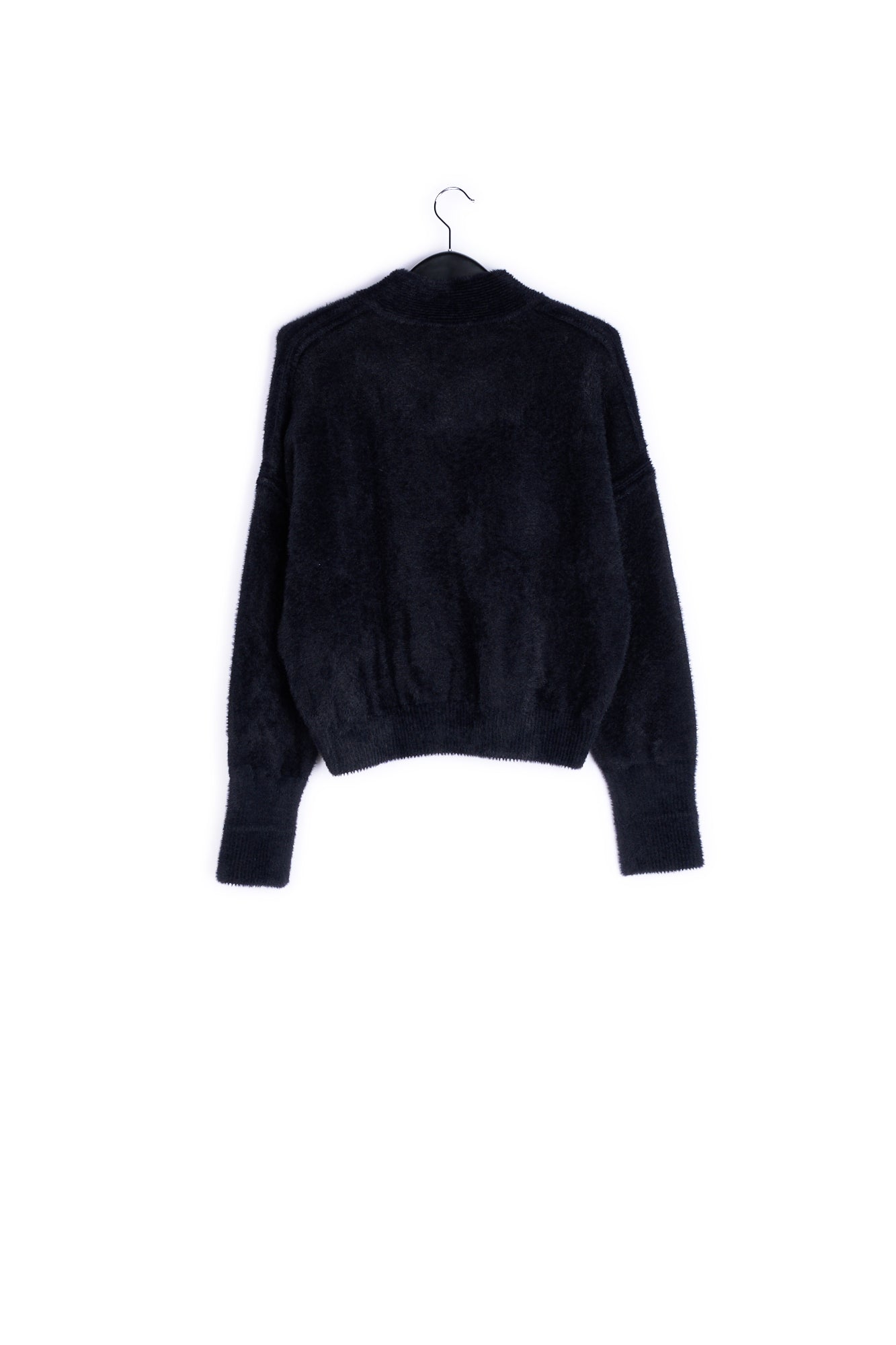 Black knitted cardigan with zipper RE—SSENTIEL | Essentiel second hand