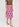 Pink sequin-embroidered A-line skirt Faume - seconde main