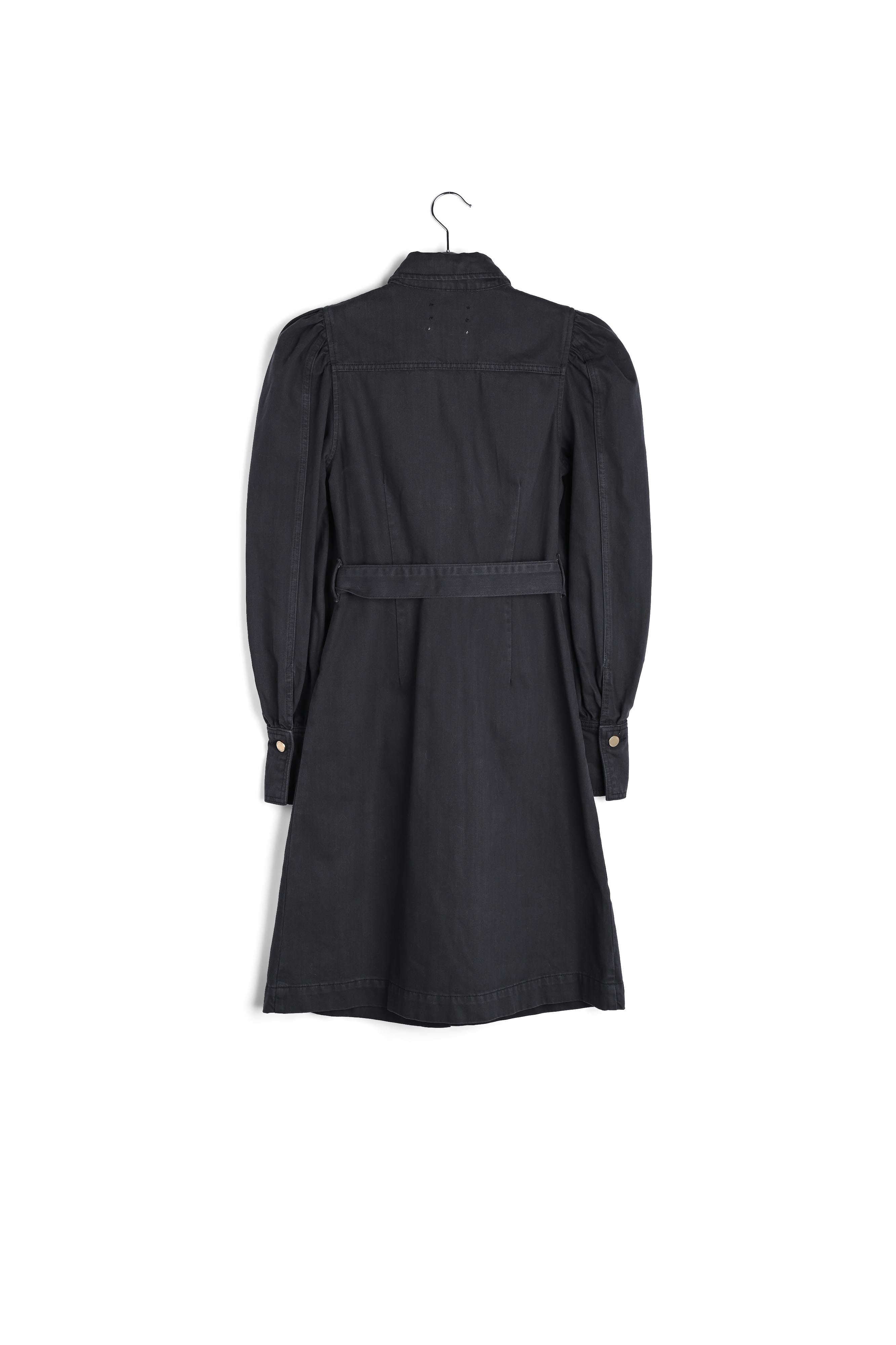 Zwarte hemdjurk in jeansstof RE—SSENTIEL | Essentiel second hand