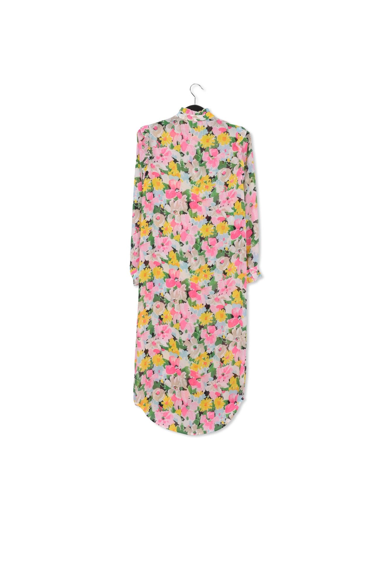 Colorful floral ruffle-detailed shirt dress RE—SSENTIEL | Essentiel second hand