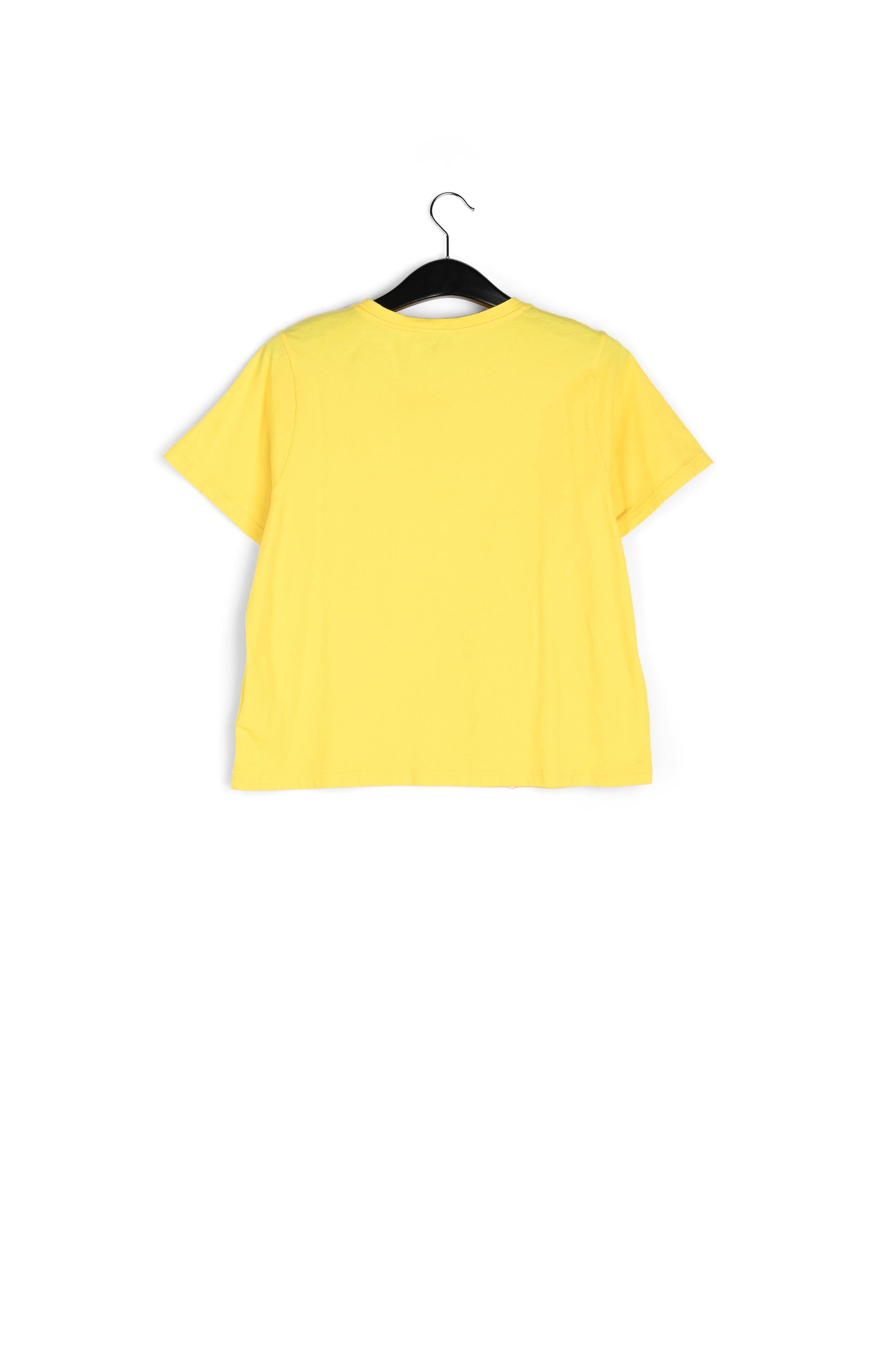 Yellow oversized organic cotton t-shirt RE—SSENTIEL | Essentiel second hand