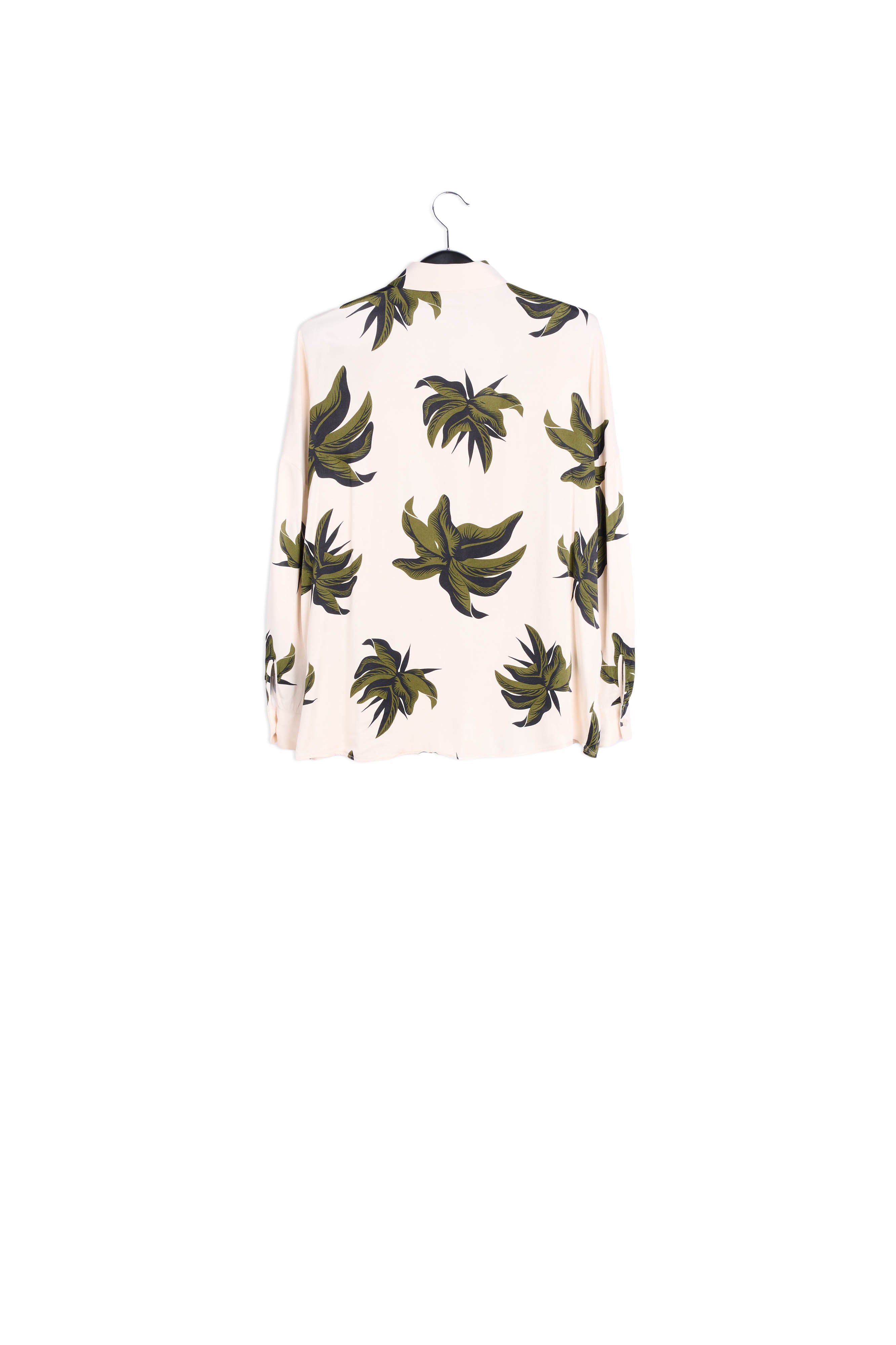Off-white and green floral print shirt RE—SSENTIEL | Essentiel second hand