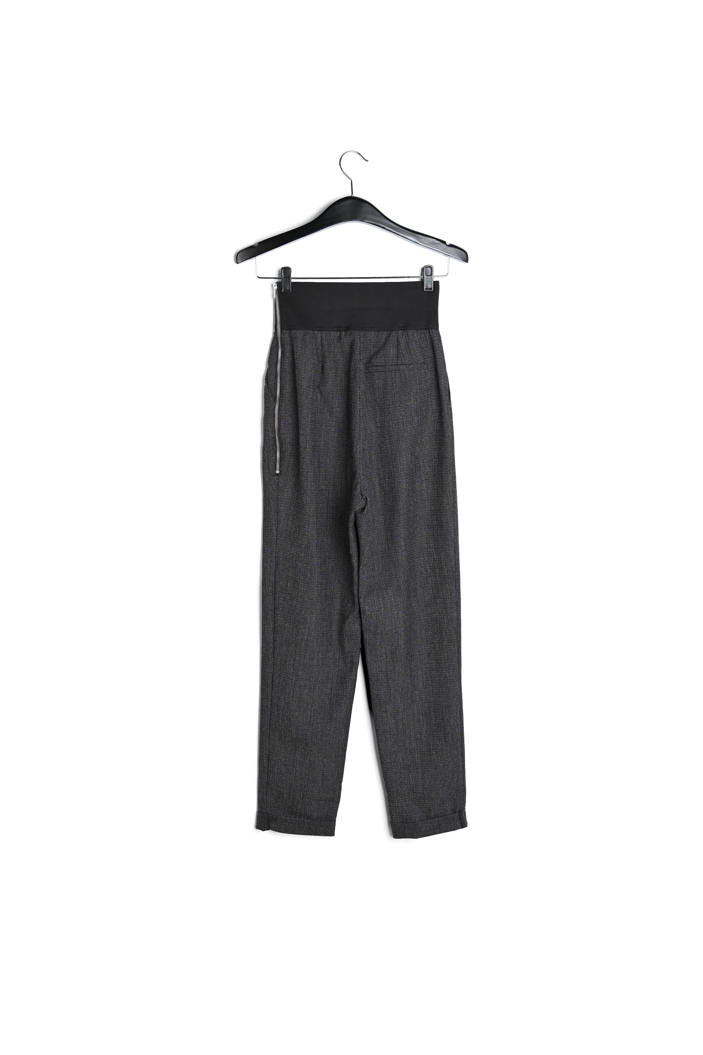 Zwart en witte broek met hoge taille RE—SSENTIEL | Essentiel second hand