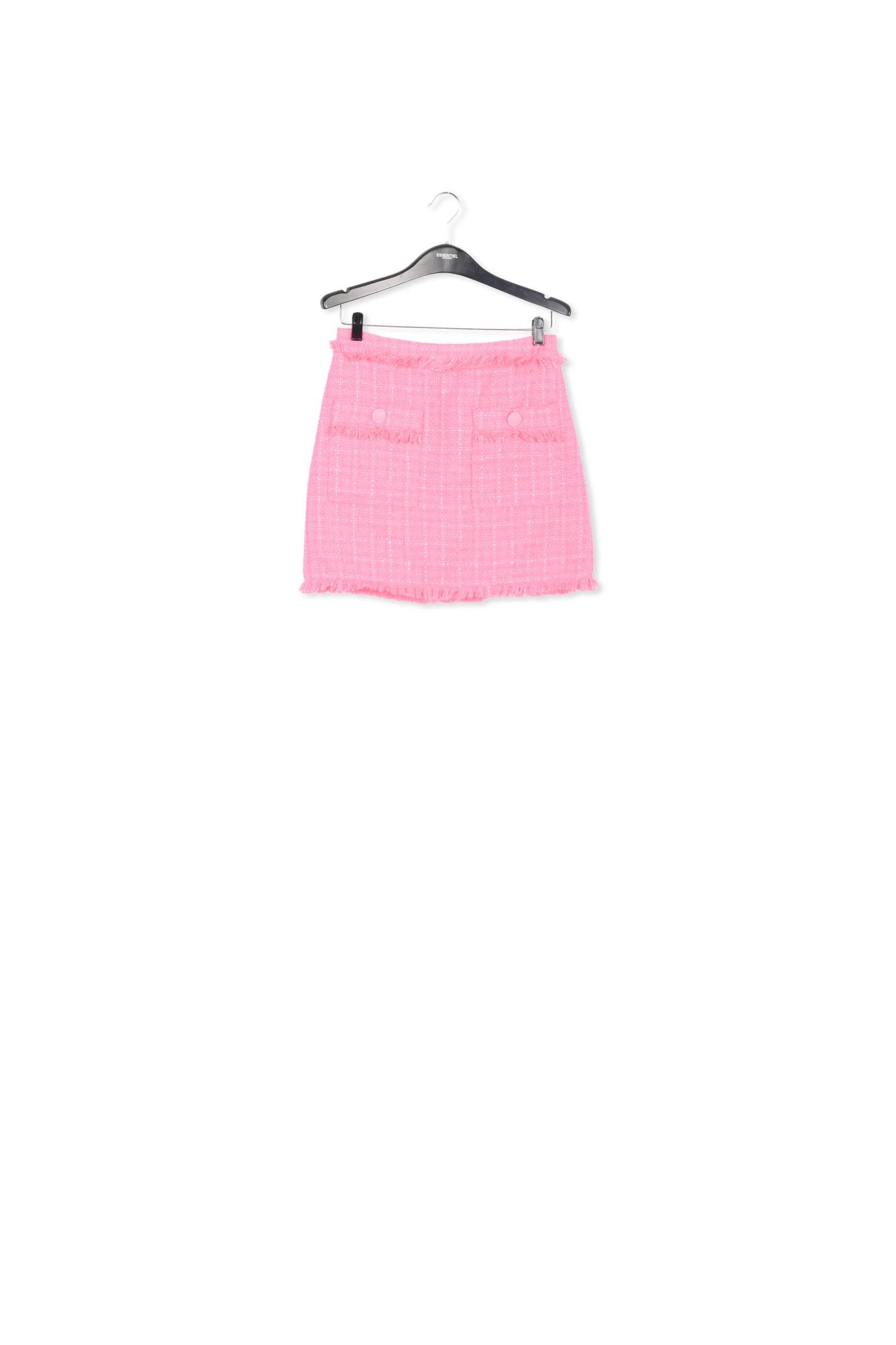 Neon pink tweed mini skirt RE—SSENTIEL | Essentiel second hand