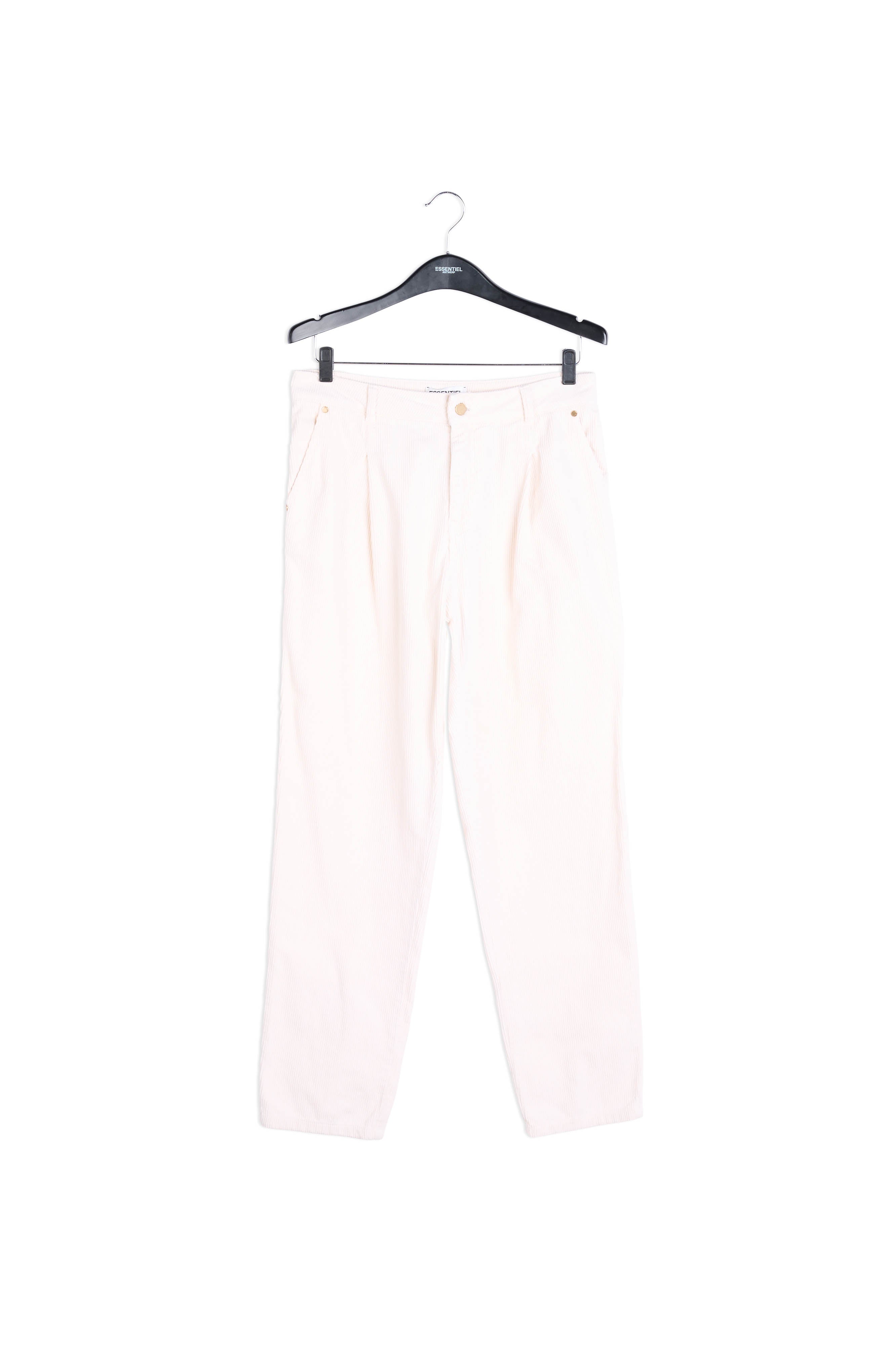 Pantalon en velours blanc cassé RE—SSENTIEL | Essentiel second hand