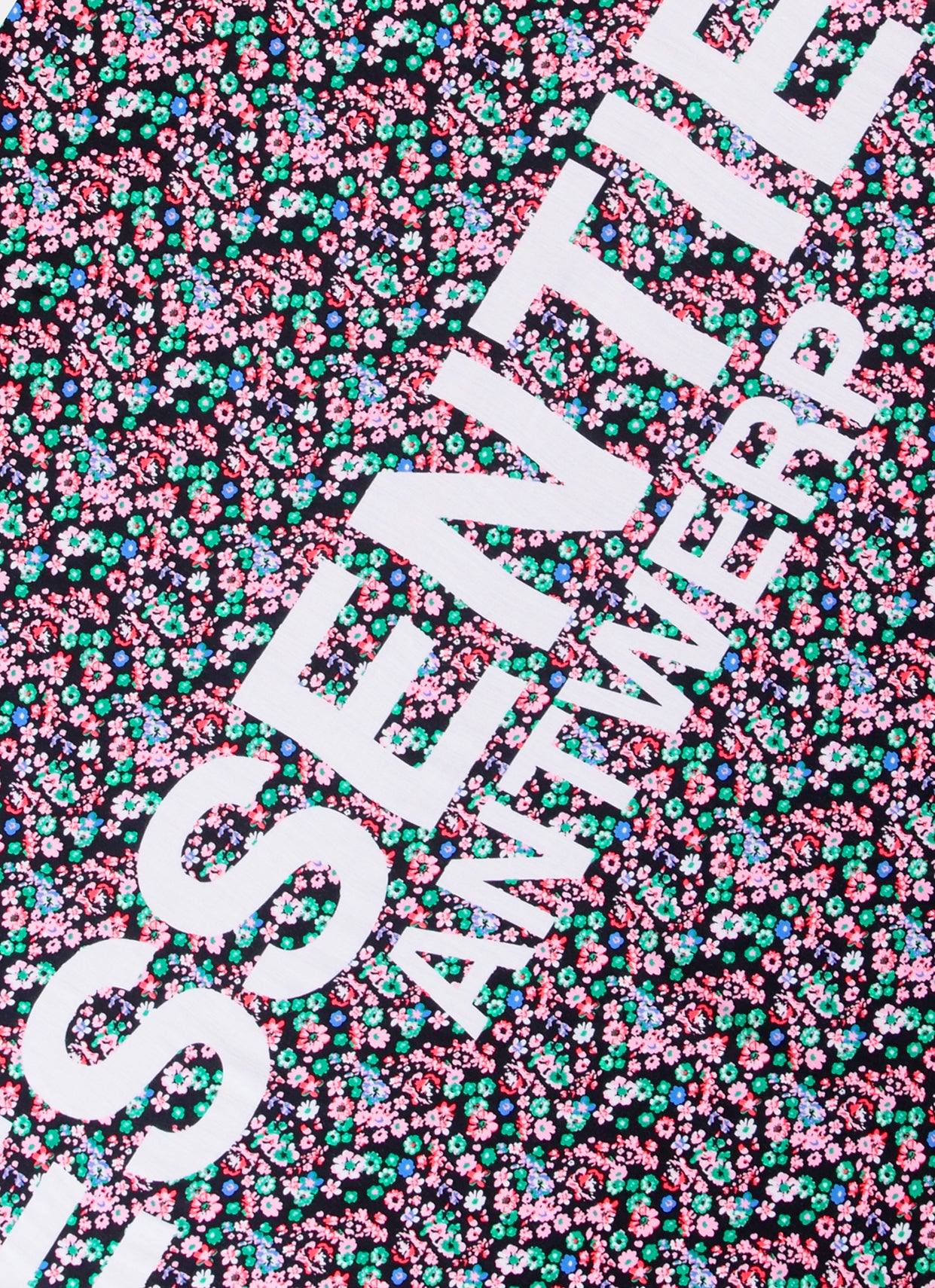 Black, green and red floral scarf RE—SSENTIEL | Essentiel second hand