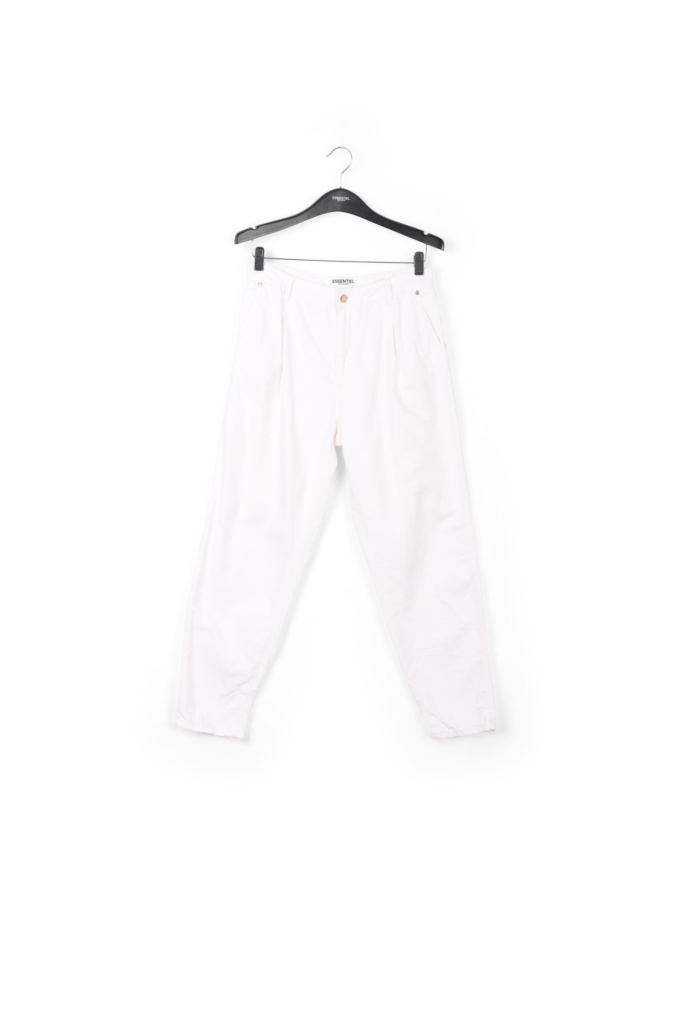 White loose-fit denim pants RE—SSENTIEL | Essentiel second hand