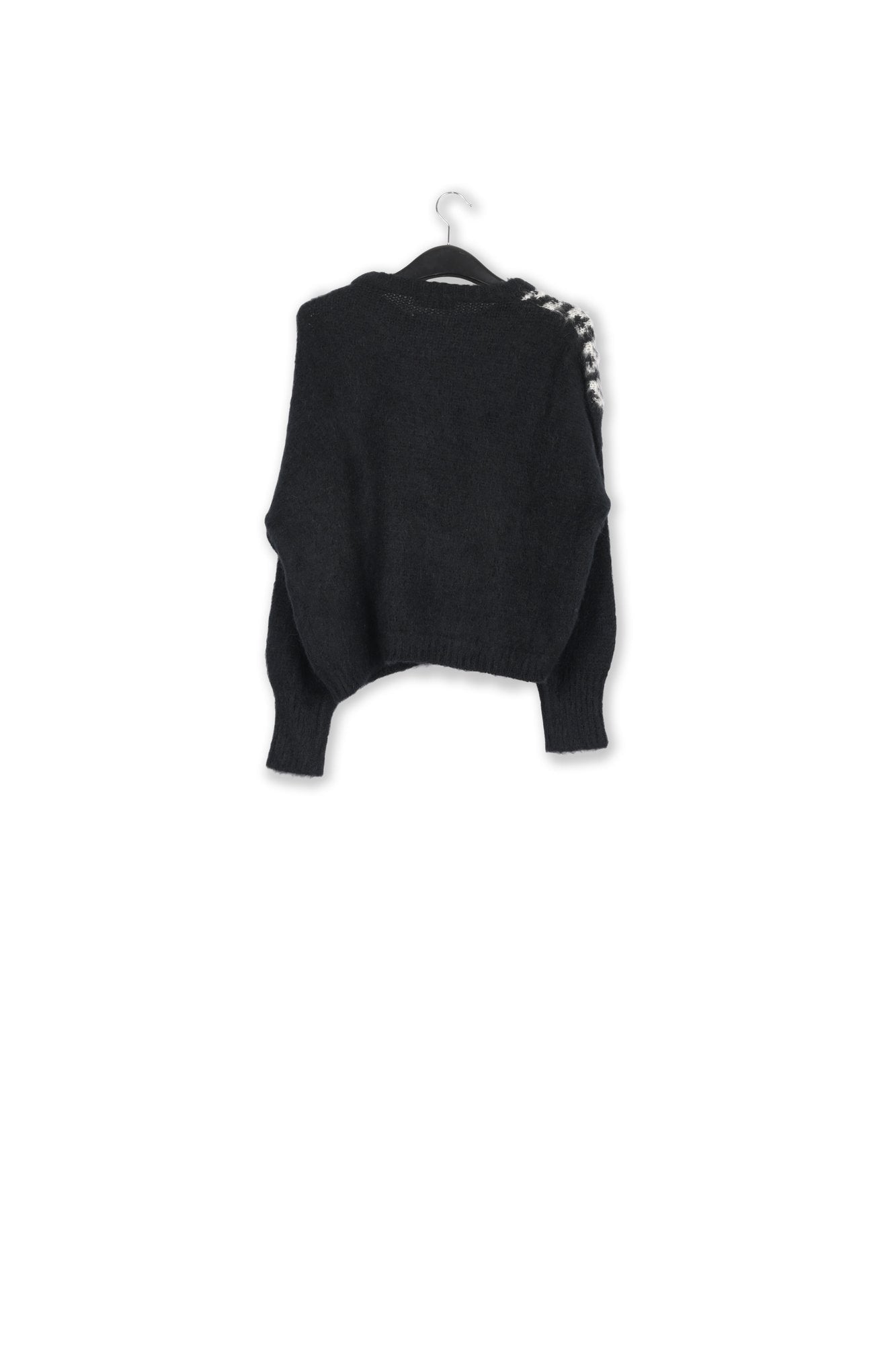 Pull noir en intarsia graphique RE—SSENTIEL | Essentiel second hand