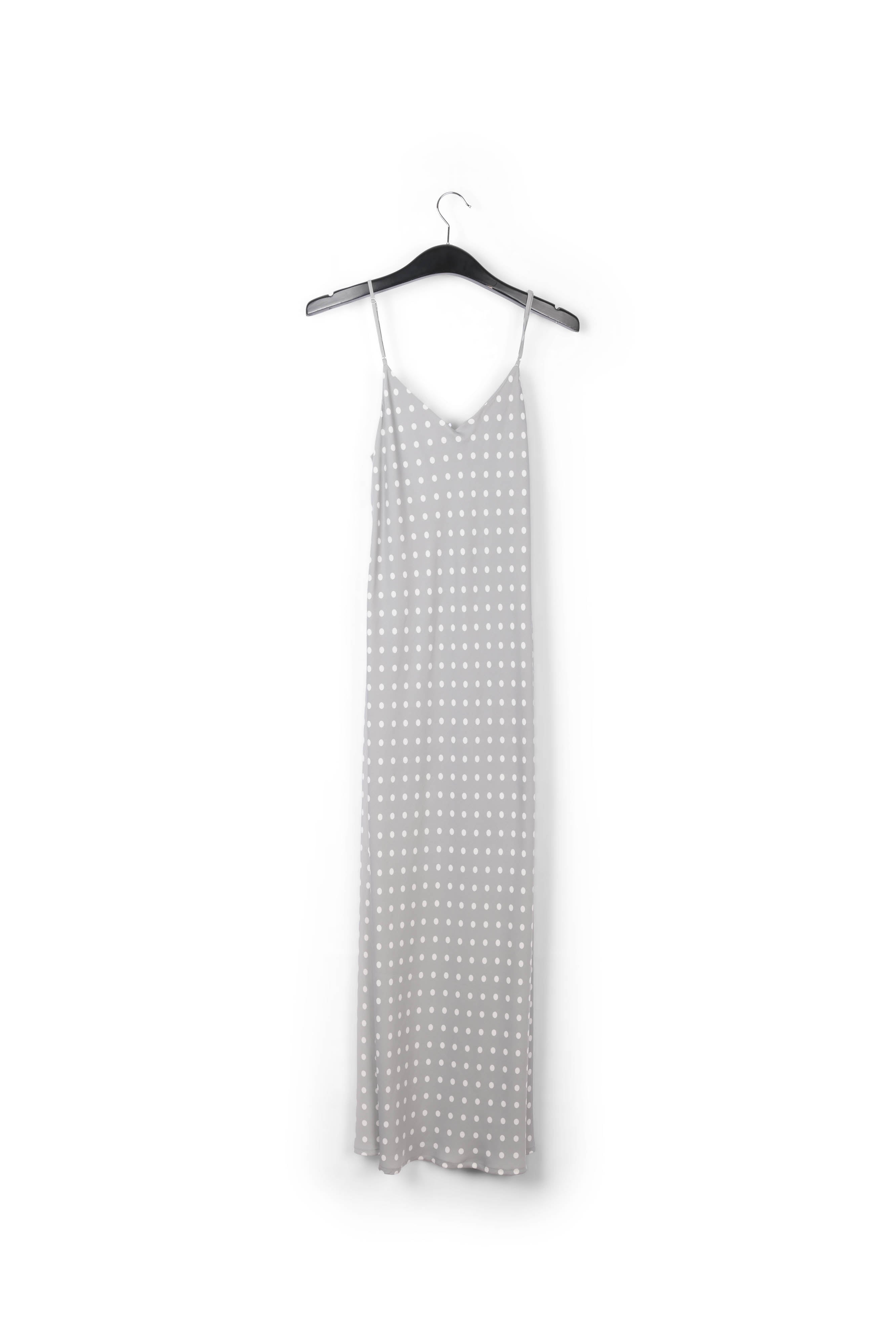Grey polka dot slip dress RE—SSENTIEL | Essentiel second hand