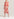 Off-white and red tie-dyed silk midi dress Faume - seconde main