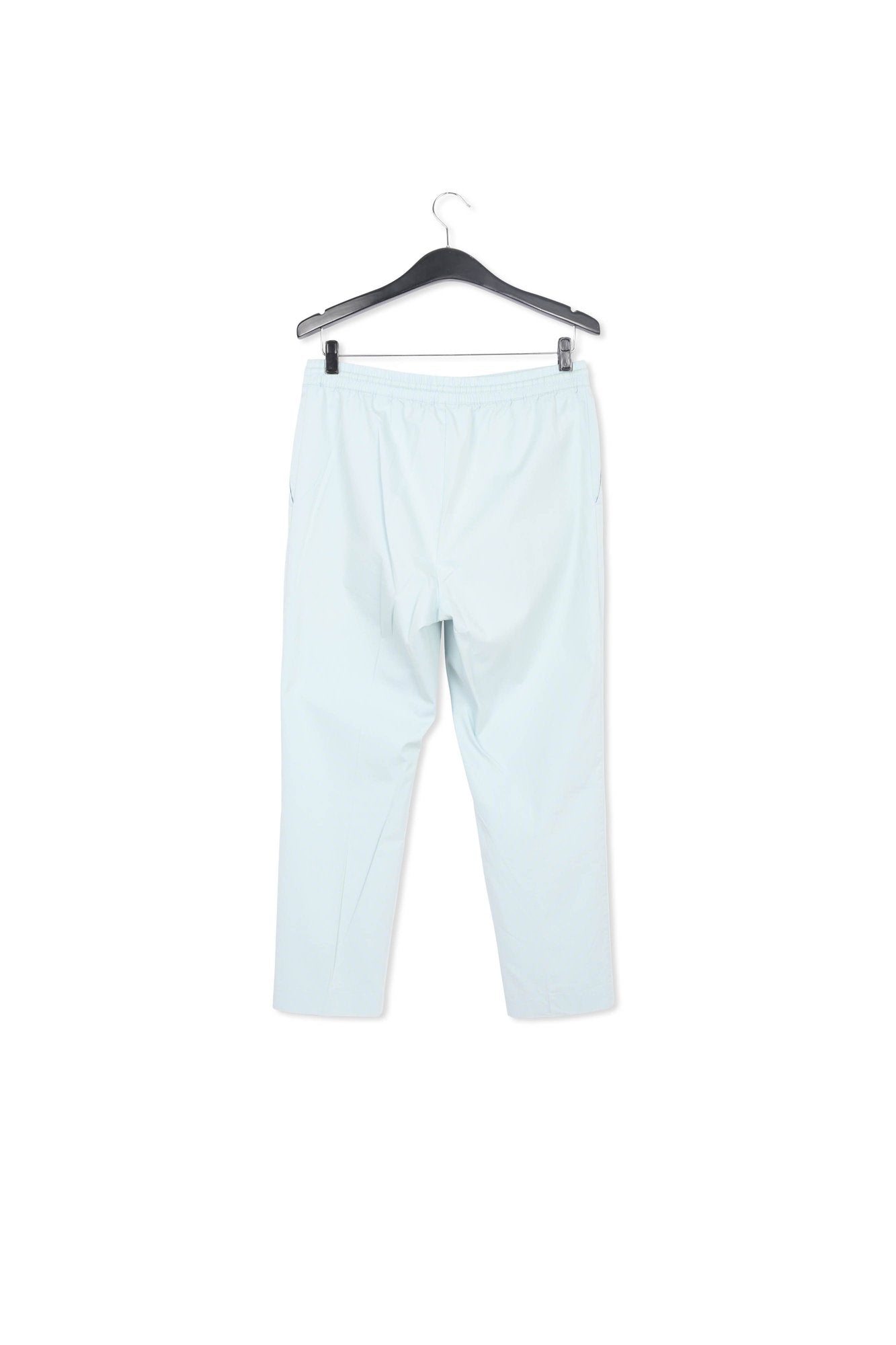 Light blue plaid cotton-blend pants RE—SSENTIEL | Essentiel second hand
