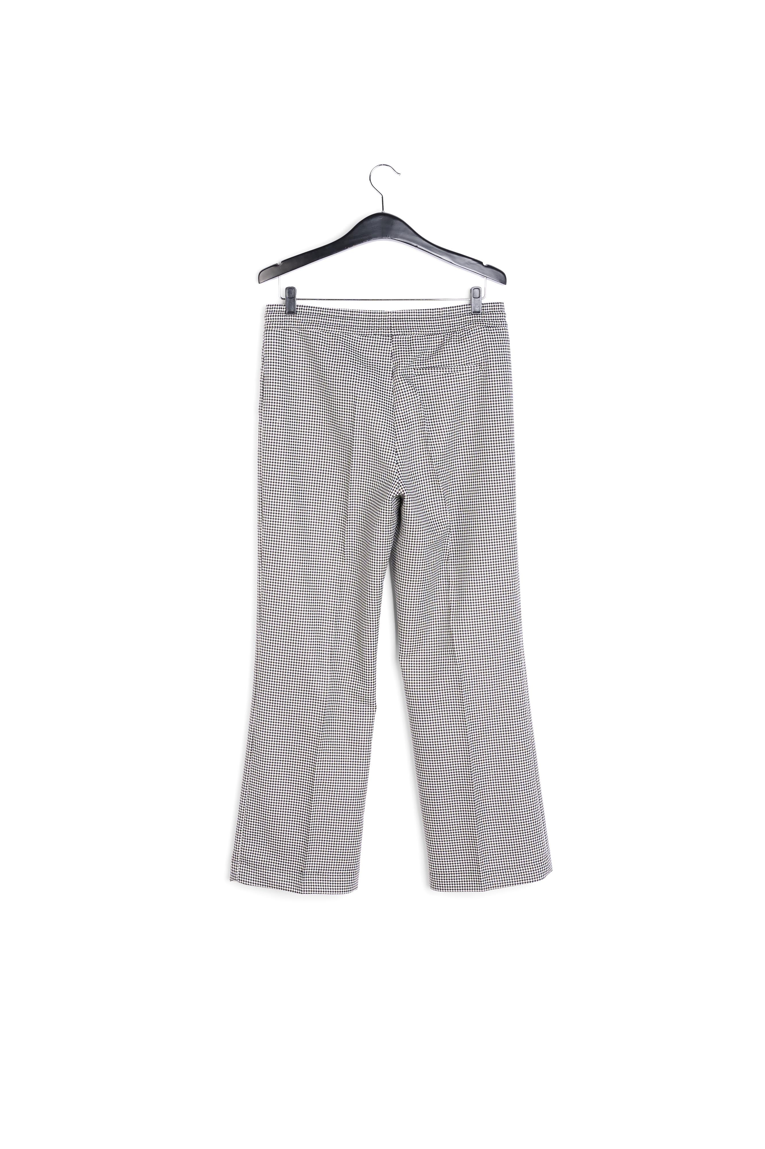 Black and off-white houndstooth pants with drawstring RE—SSENTIEL | Essentiel second hand