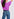 Lilac ruffled short-sleeve top Faume - seconde main