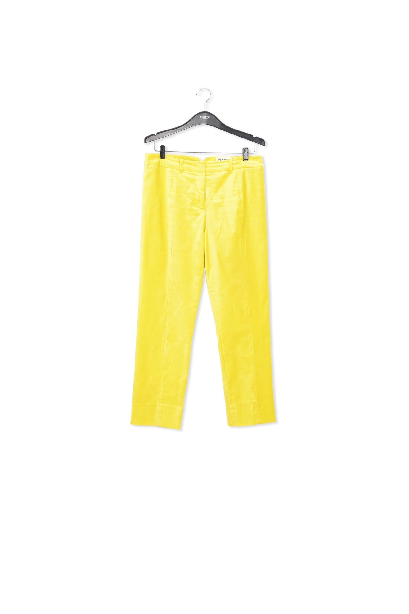 Yellow tapered-leg velvet pants RE—SSENTIEL | Essentiel second hand
