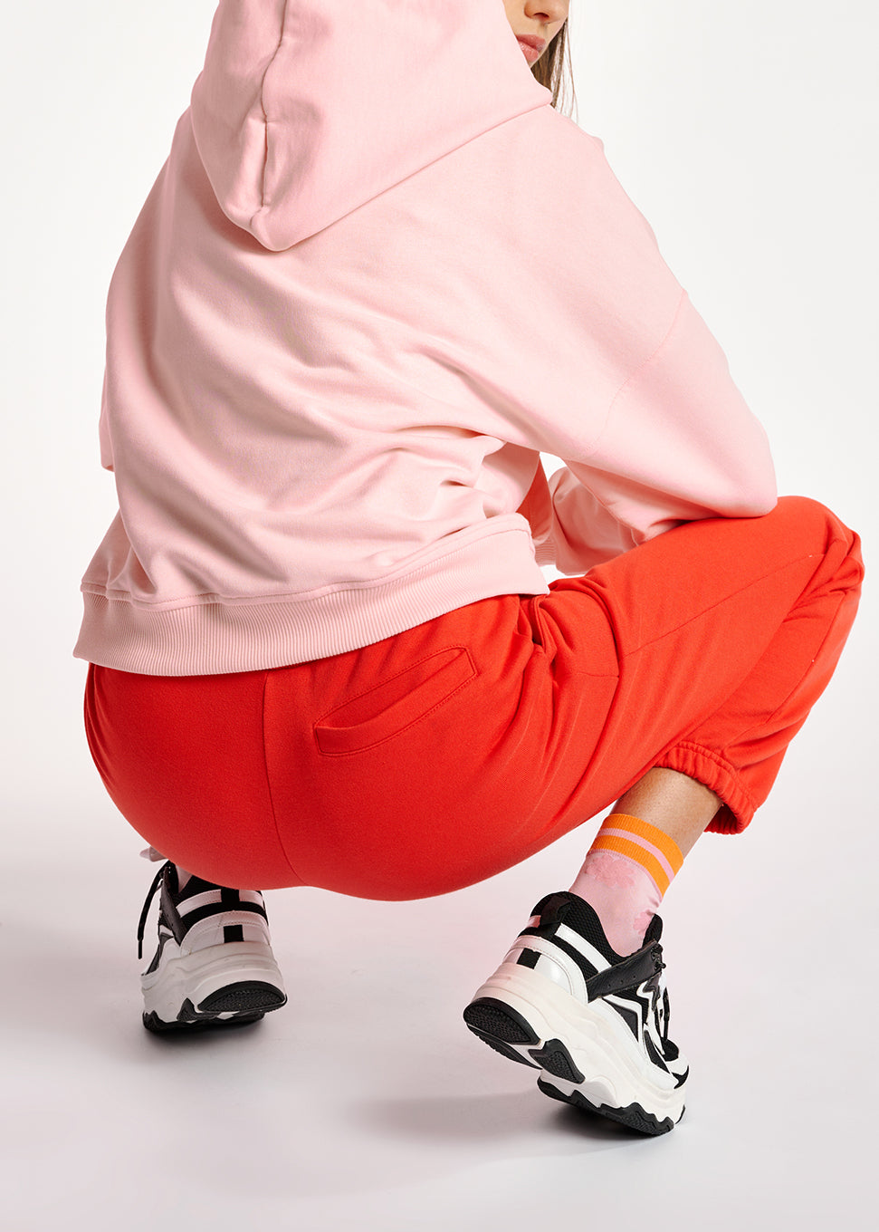 Light pink organic cotton-jersey hoodie RE—SSENTIEL | Essentiel second hand