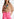 Jean rose fluo aux jambes larges Faume - seconde main