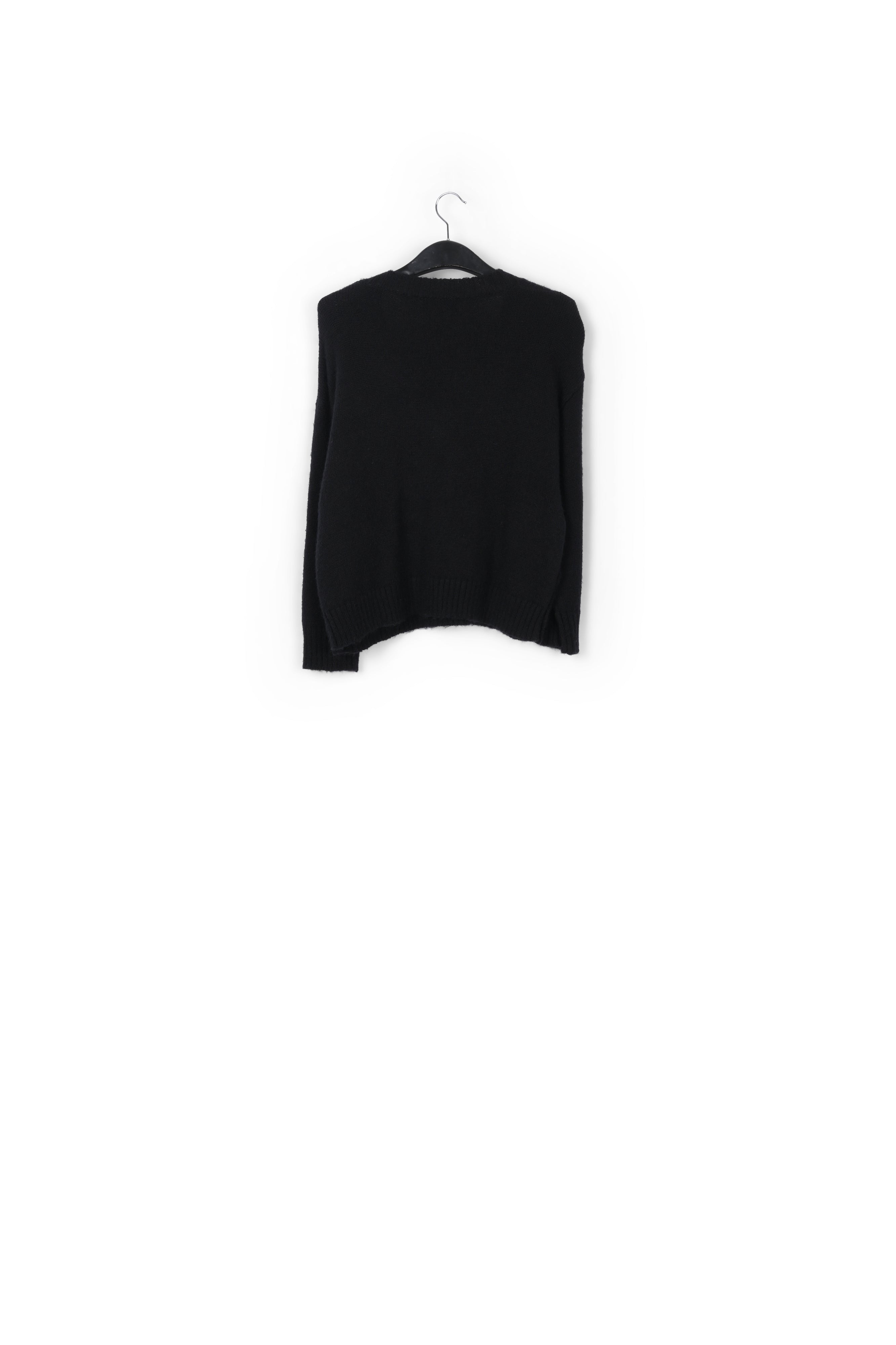Pull noir en tricot coupe carrée RE—SSENTIEL | Essentiel second hand