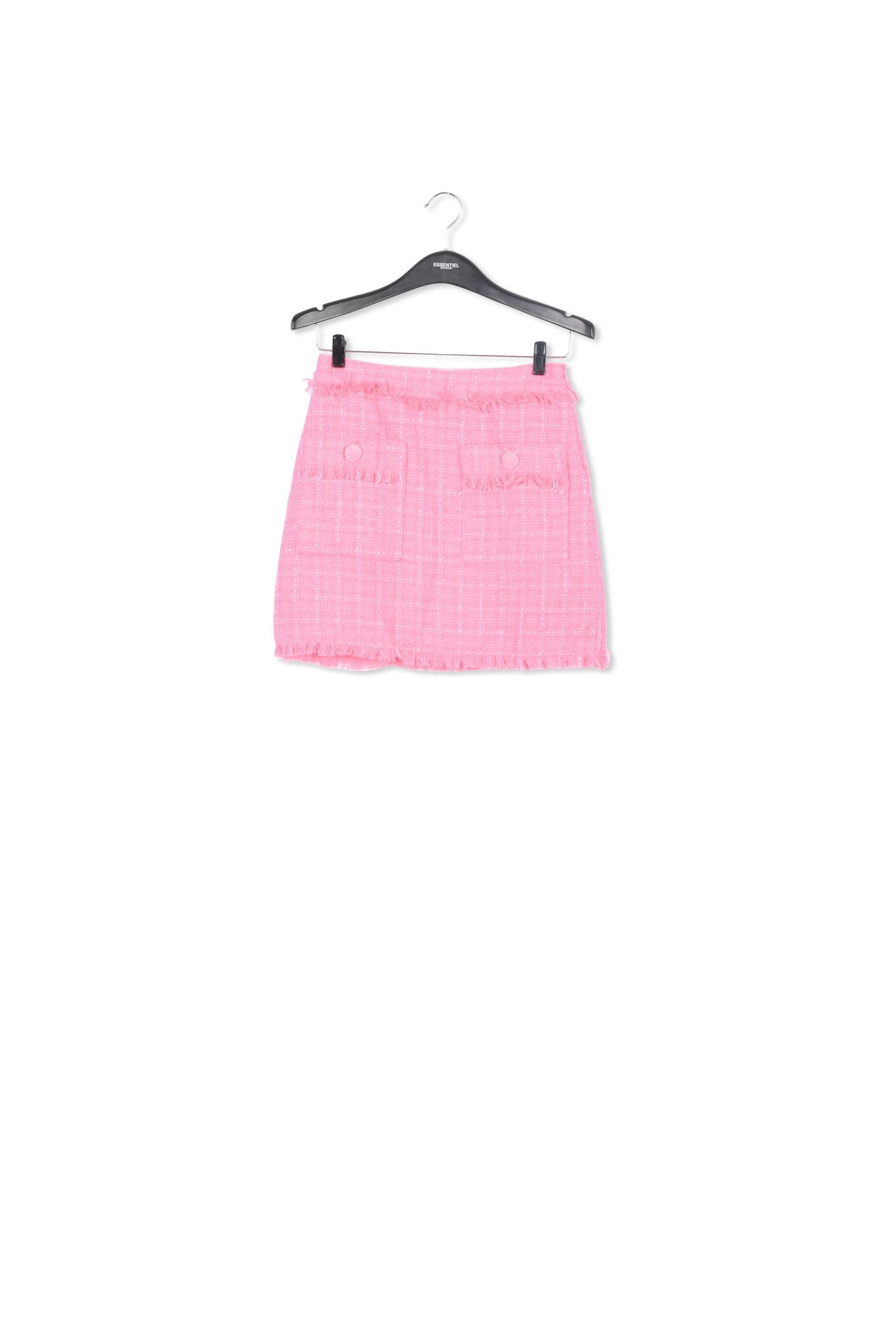 Neon pink tweed mini skirt RE—SSENTIEL | Essentiel second hand