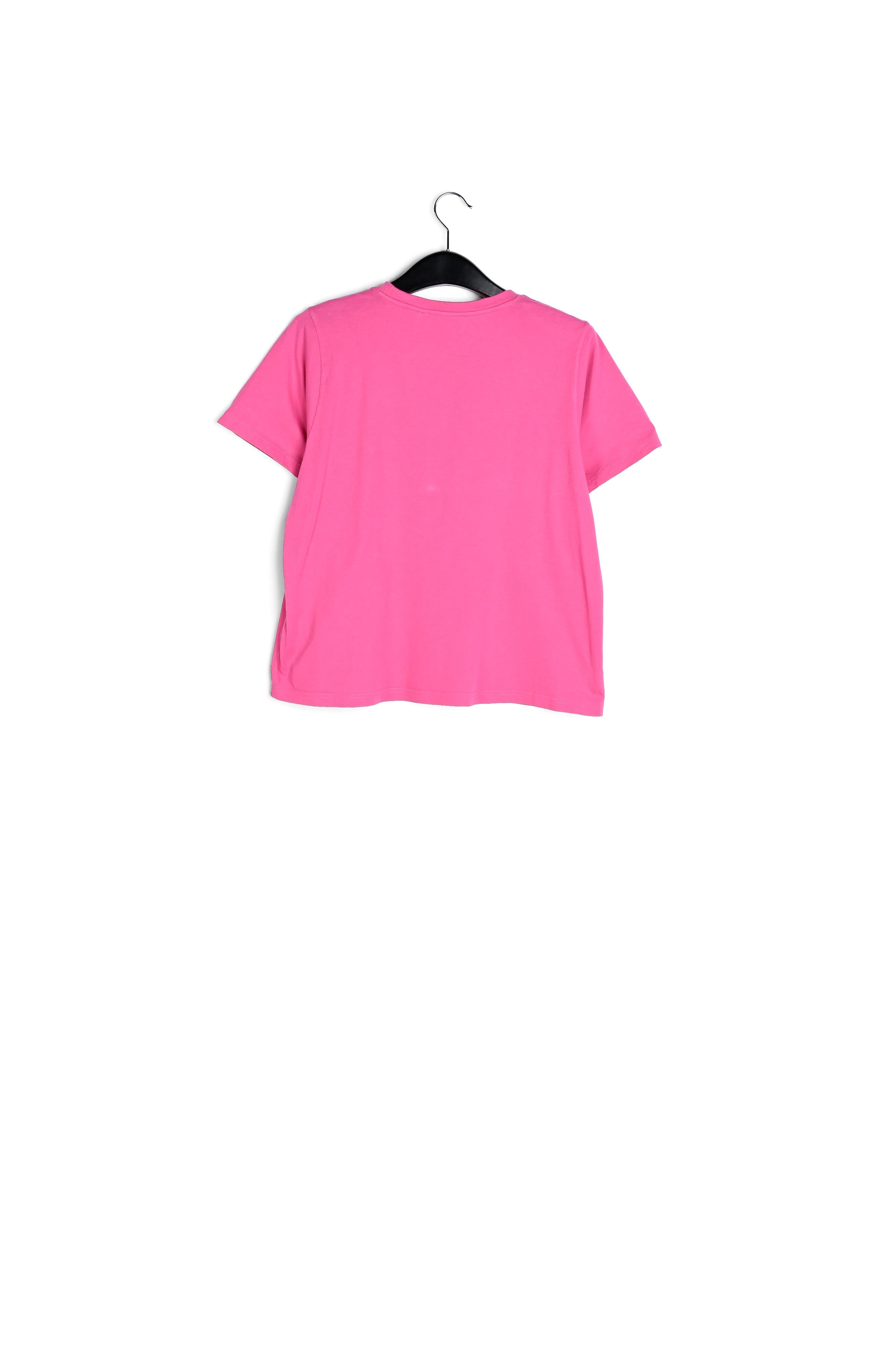 Pink oversized organic cotton t-shirt RE—SSENTIEL | Essentiel second hand