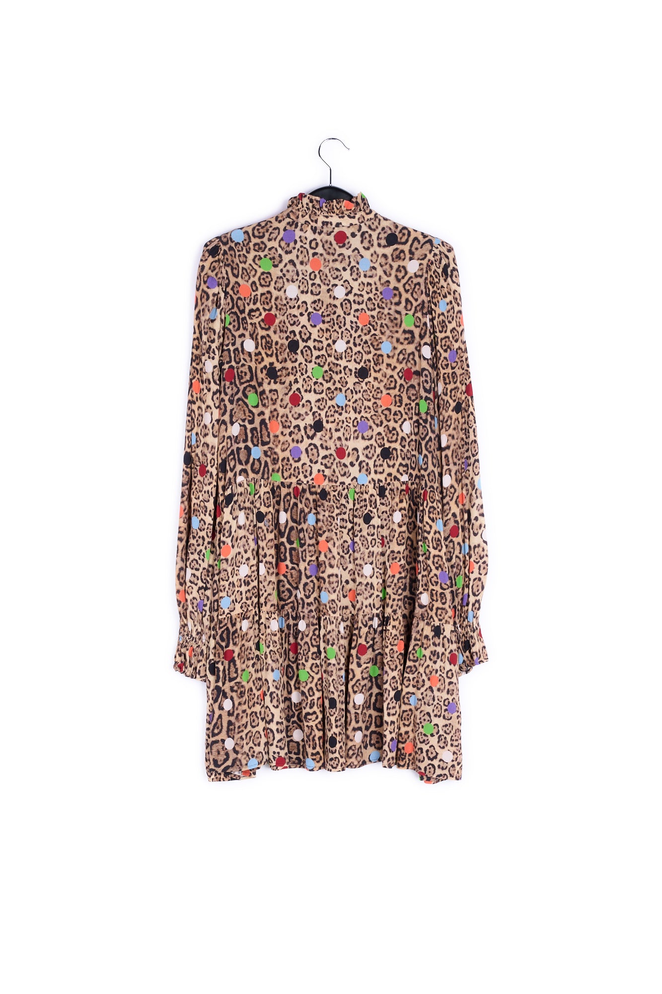 Leopard print and dots A-line mini dress RE—SSENTIEL | Essentiel second hand