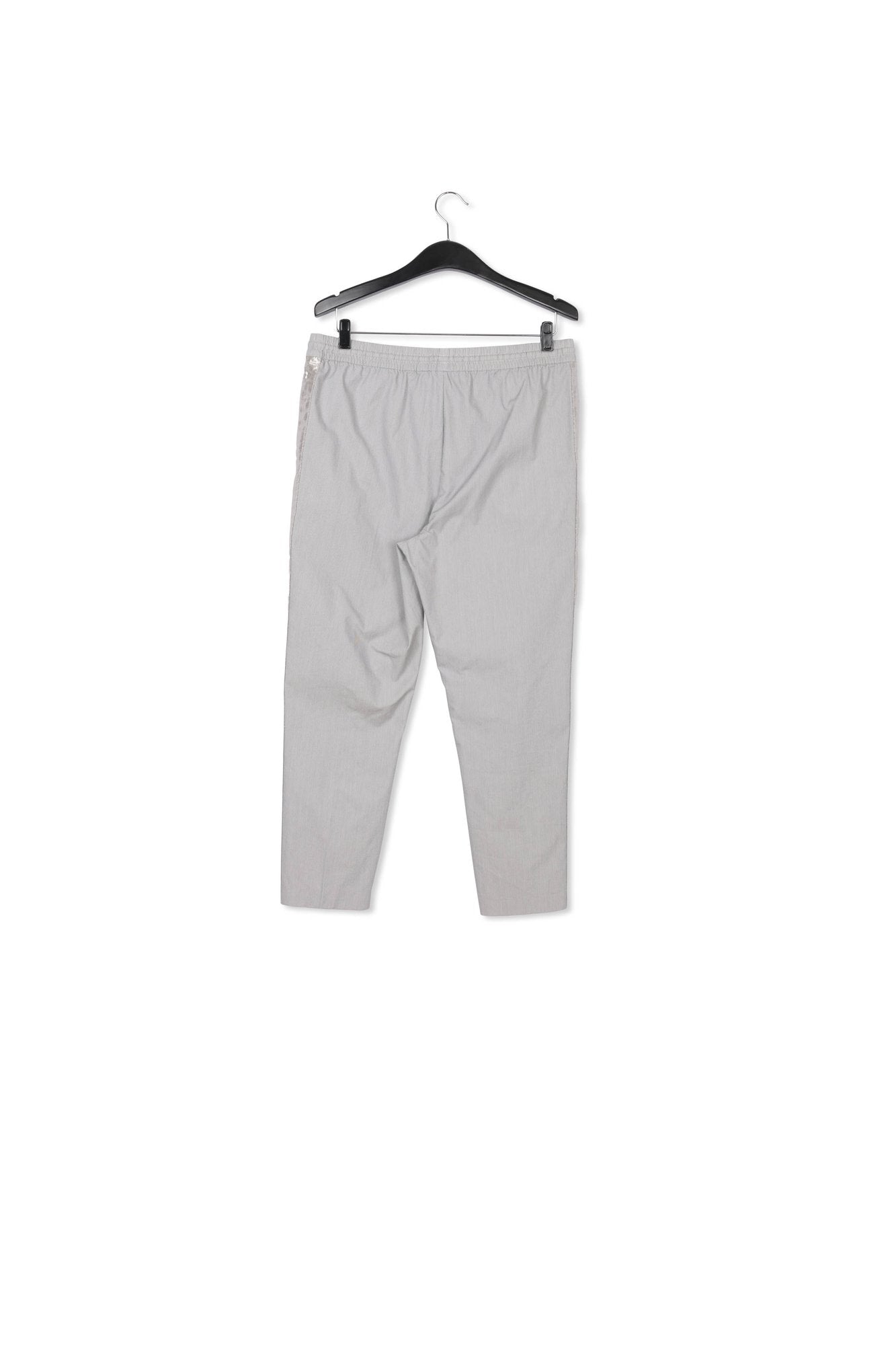 Grey and off-white checked cotton-blend pants RE—SSENTIEL | Essentiel second hand