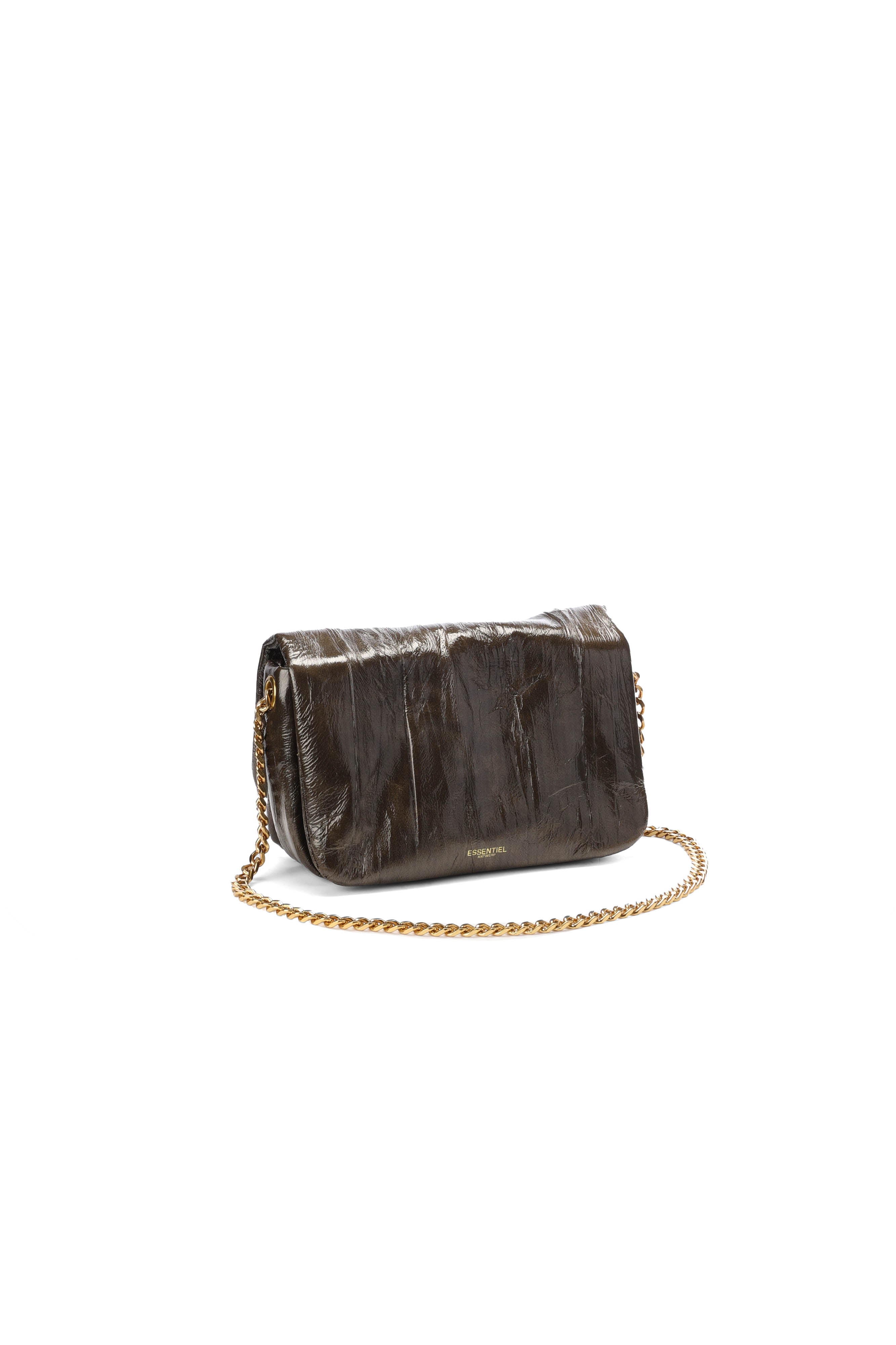 Glossy green shoulder bag RE—SSENTIEL | Essentiel second hand