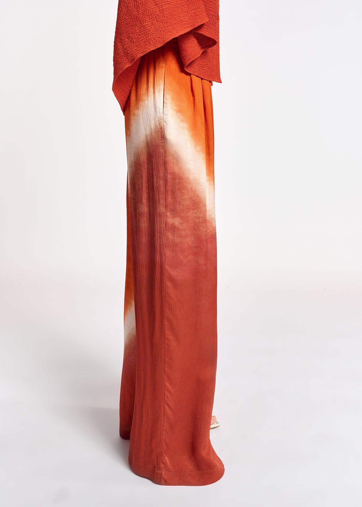 Orange wide-leg tie-dye pants RE—SSENTIEL | Essentiel second hand