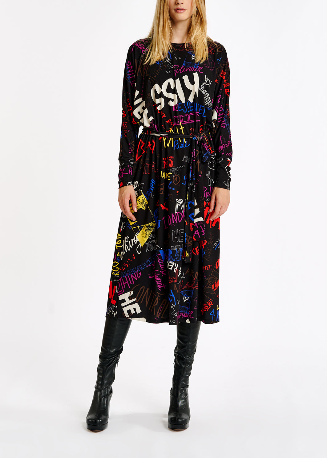 Floral print midi-length dress RE—SSENTIEL | Essentiel second hand