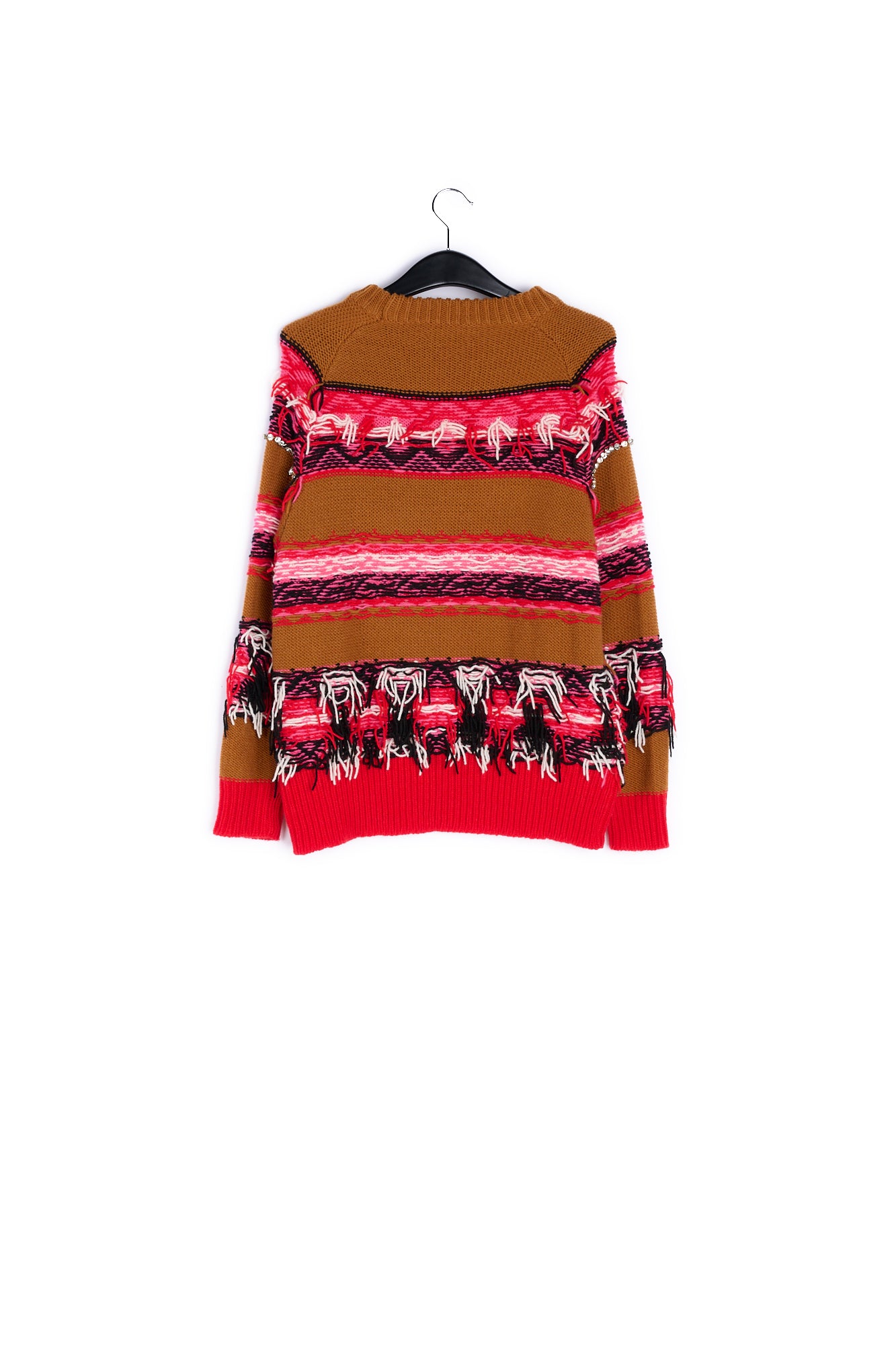 Camel, red and white inside-out sweater RE—SSENTIEL | Essentiel second hand