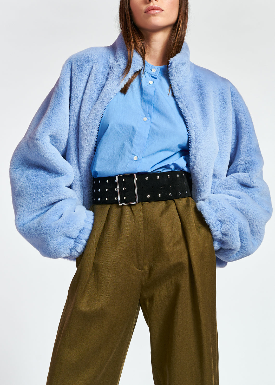 Blouson aviateur bleu clair réversible RE—SSENTIEL | Essentiel second hand