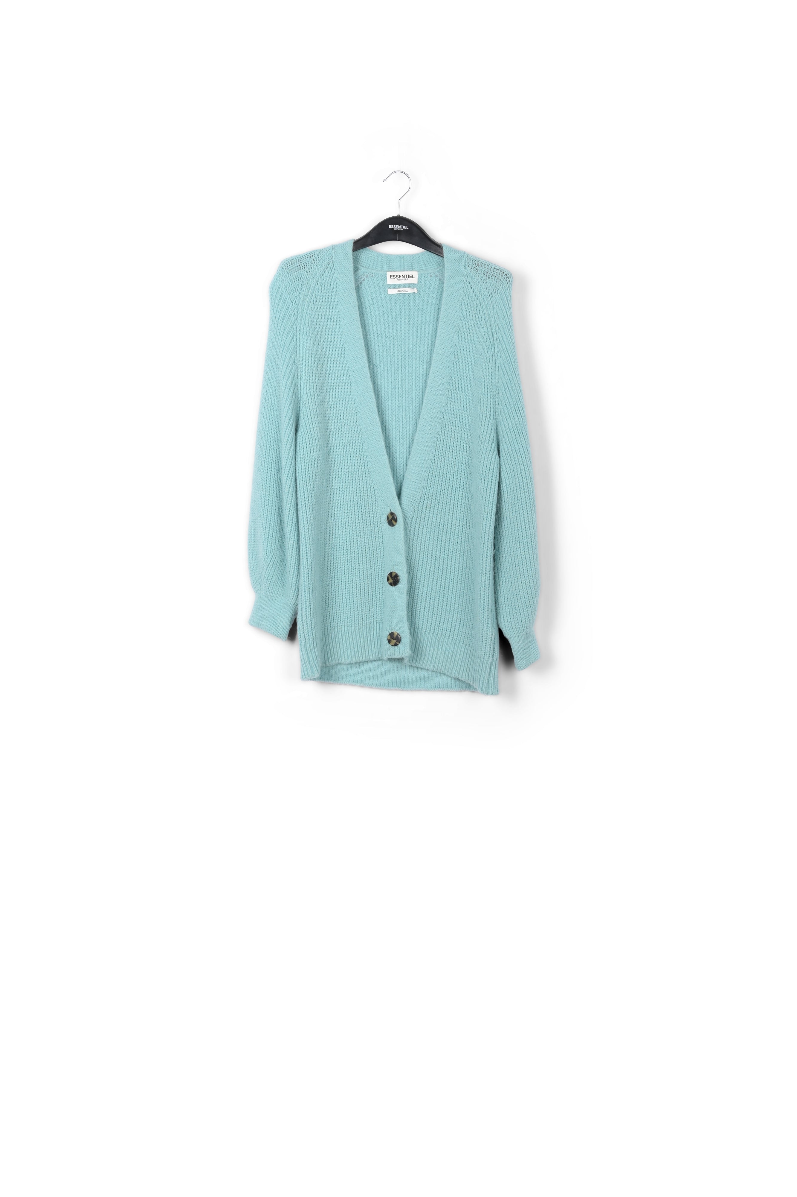 Cardigan en tricot rose pastel avec encolure v RE—SSENTIEL | Essentiel second hand