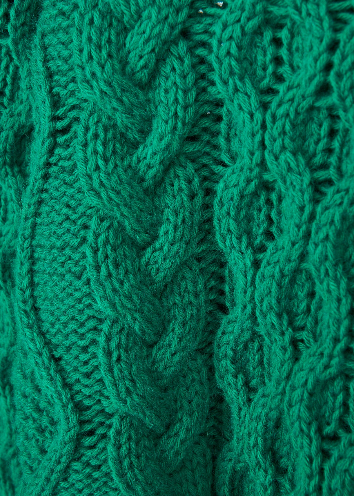 Pull vert en tricot torsadé RE—SSENTIEL | Essentiel second hand