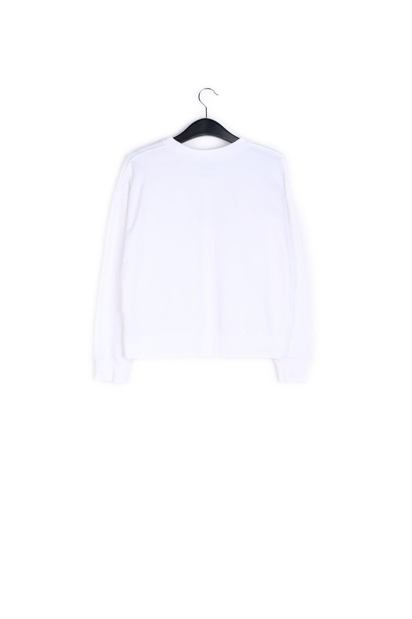 White sweatshirt with sequins and embroidery logo RE—SSENTIEL | Essentiel second hand