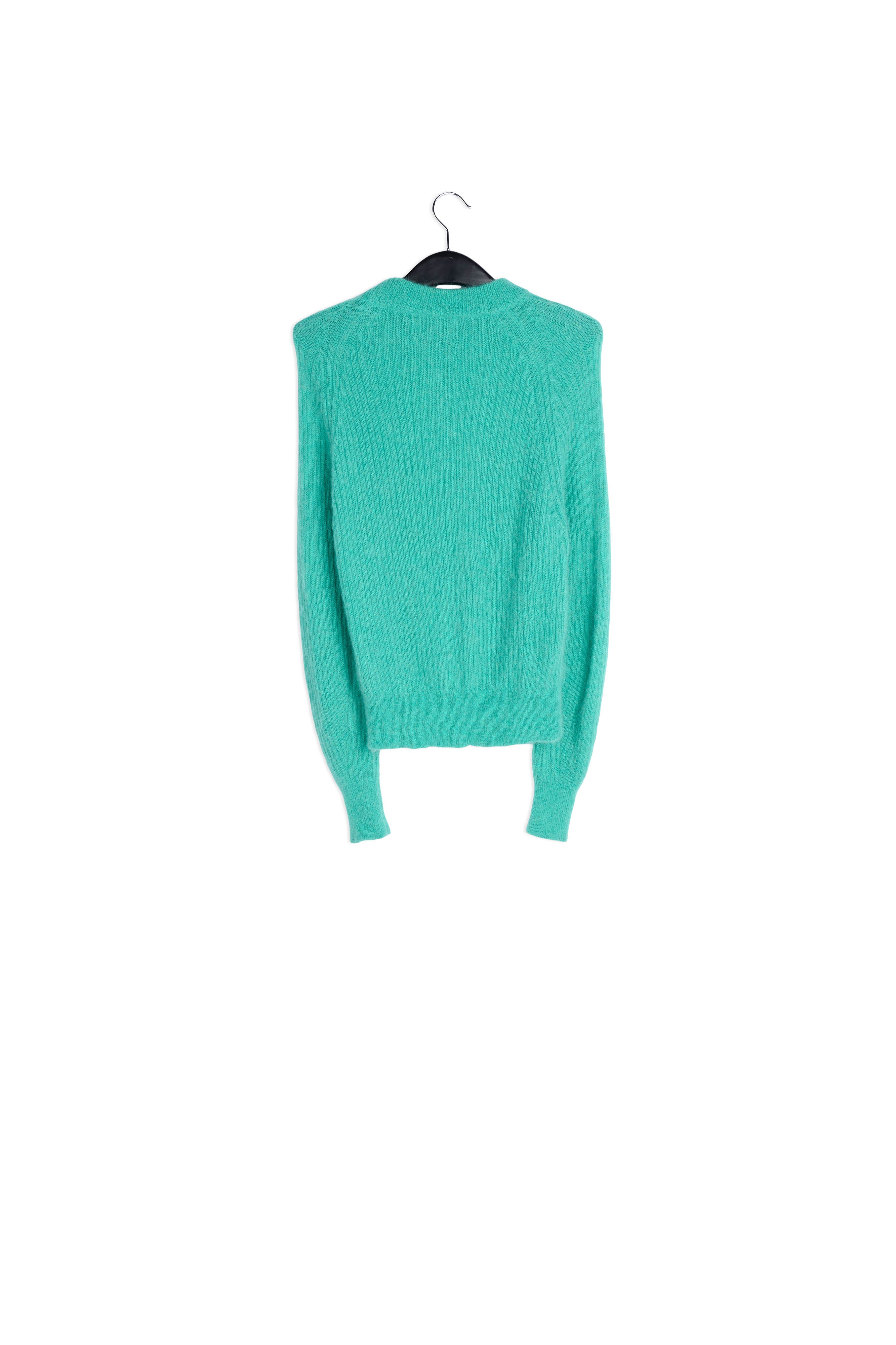 Pull ajusté en tricot vert RE—SSENTIEL | Essentiel second hand