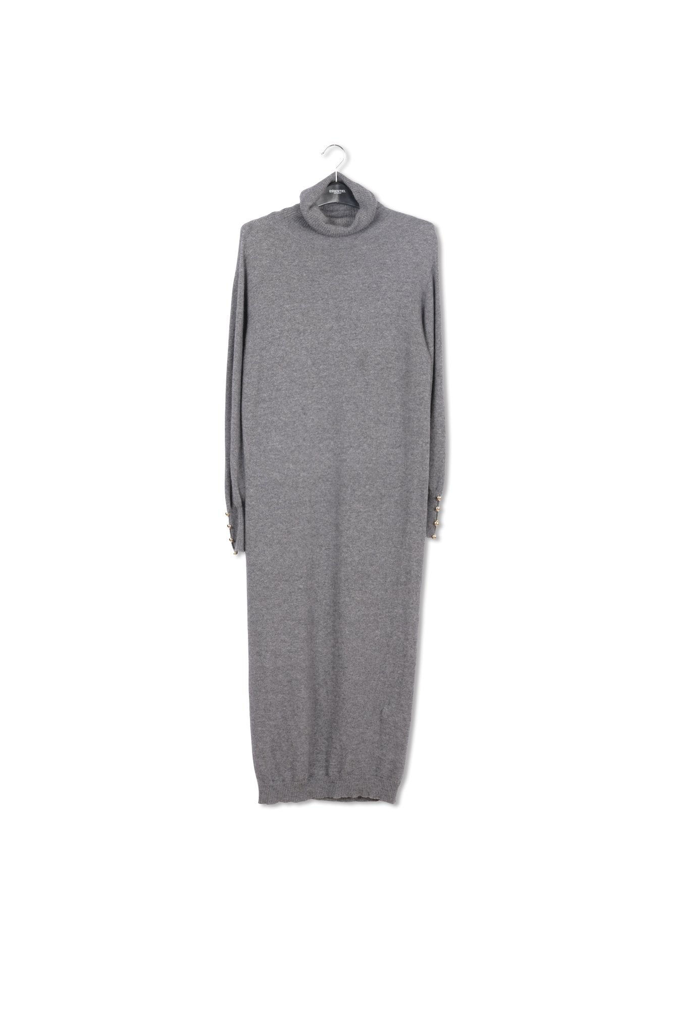 Grey turtleneck knit dress RE—SSENTIEL | Essentiel second hand