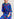 Blue floral and polka dot silk midi dress Faume - seconde main