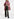Intarsia gebreide trui in paars, donkergroen en vintage roze Faume - seconde main