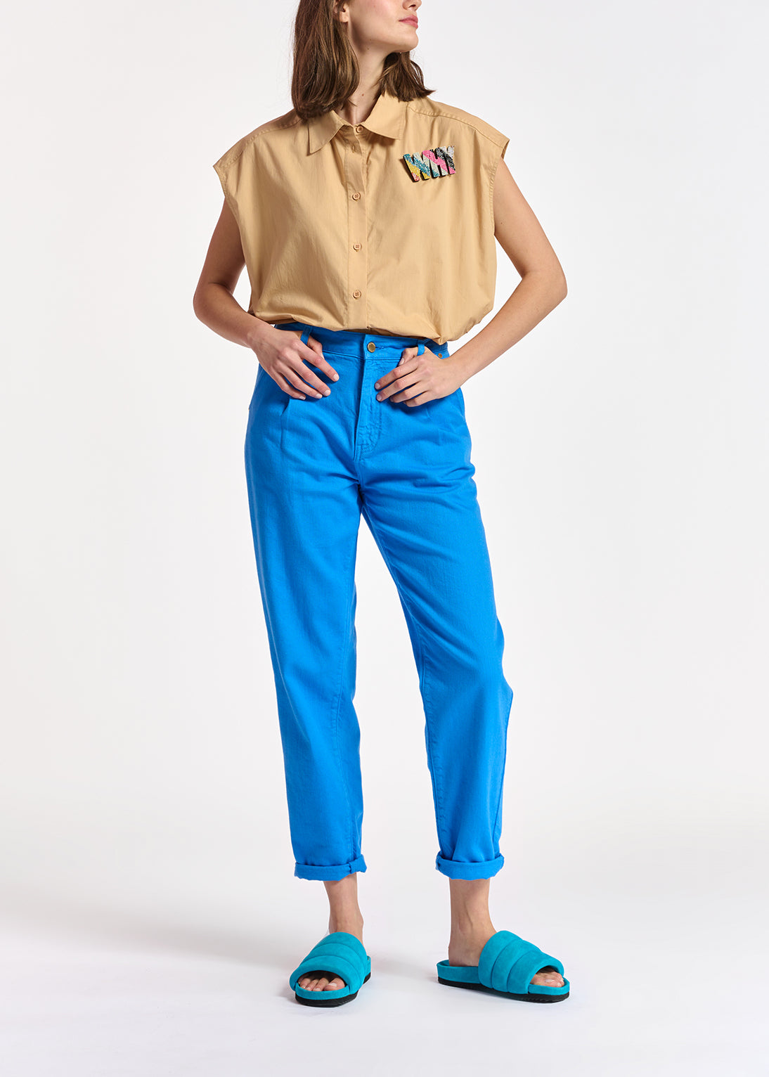 Blue denim boyfriend jeans RE—SSENTIEL | Essentiel second hand